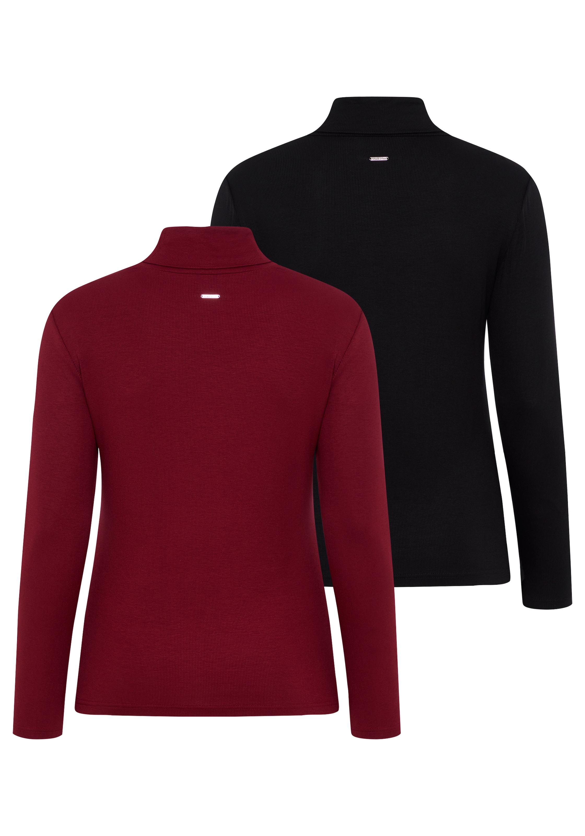Laura Scott CURVE Rollkragenshirt »im Sparset, aus weichem Rippenmaterial« figurbetonte Passform, hüftbedeckende Länge, aus Viskosemischung