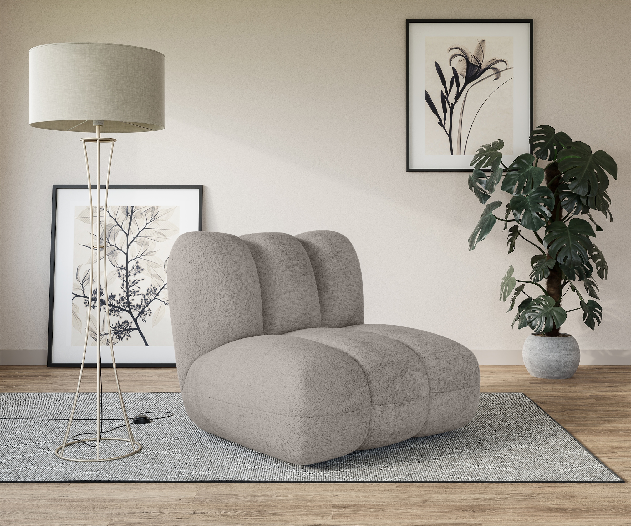 LeGer Home by Lena Gercke Sessel "Priya Loungesessel, moderne Steppung, auc günstig online kaufen