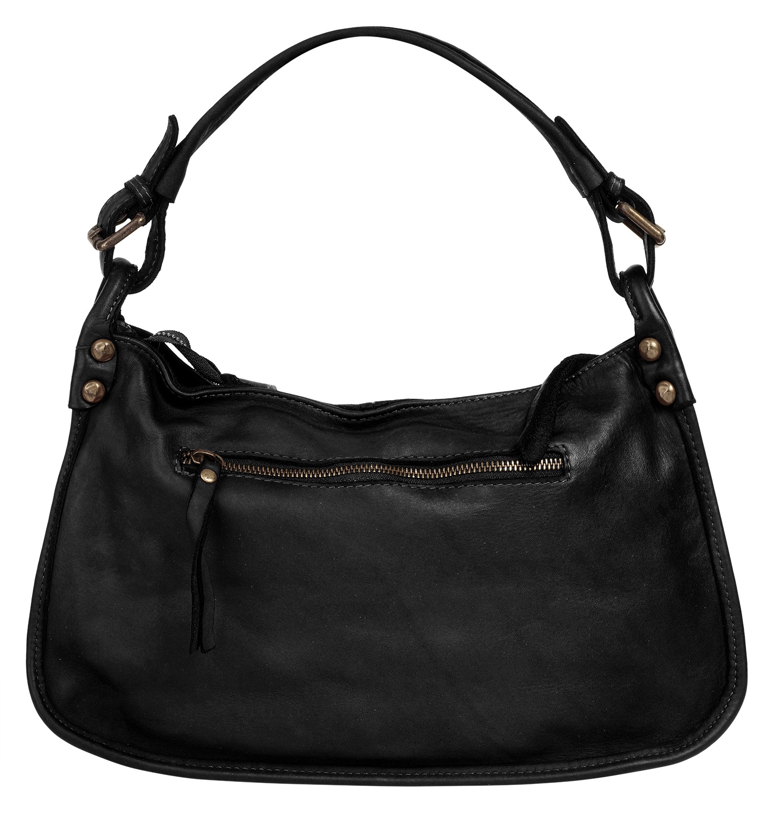 Henkeltasche SAMANTHA LOOK, Damen, Gr. B/H/T: 36cm x 22cm x 9cm onesize, schwarz, Leder, Taschen, echt Leder, Made in Italy 2