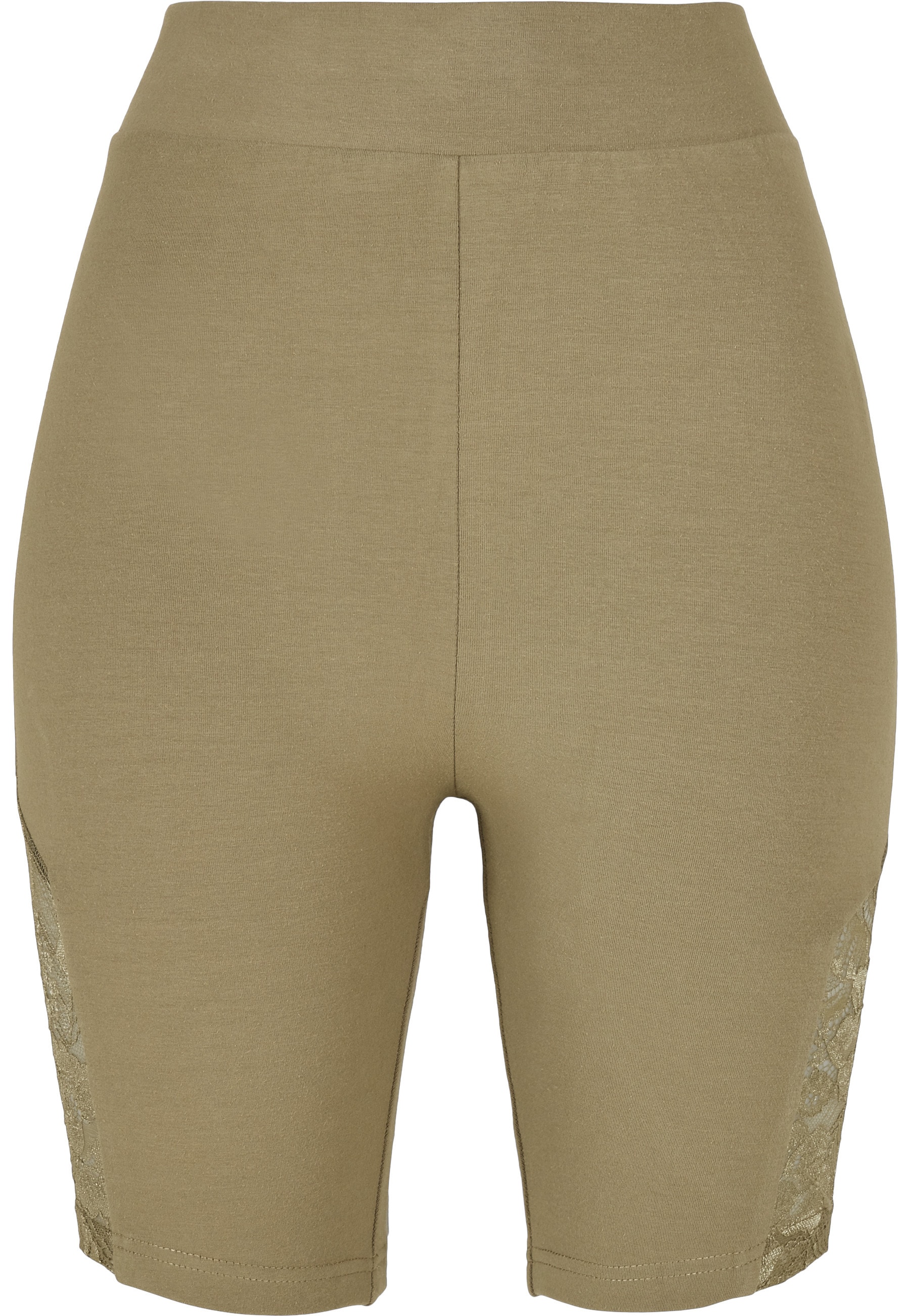 URBAN CLASSICS Fahrradhose "Urban Classics Damen Ladies High Waist Lace Inset Cycle Shorts"
