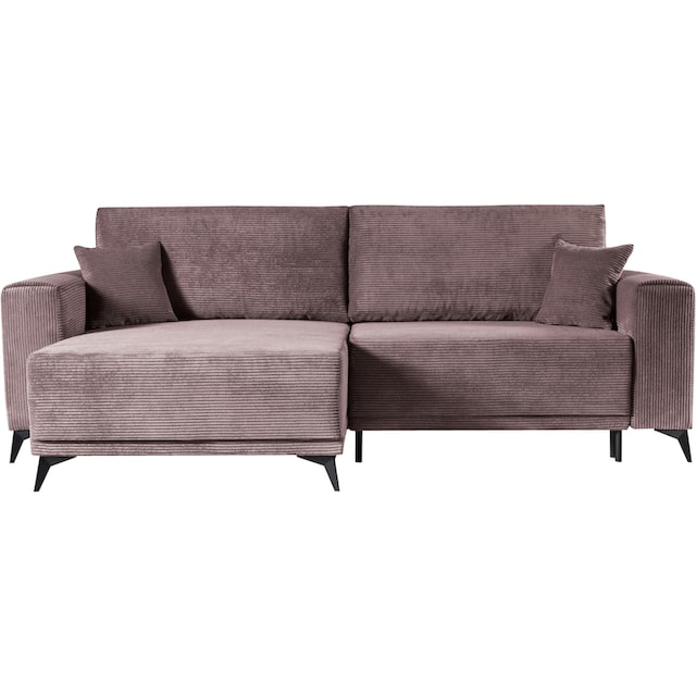 WERK2 Ecksofa »Scandic«, Moderne Eckcouch in Cord, Sofa mit Schlaffunktion &  Bettkasten | BAUR