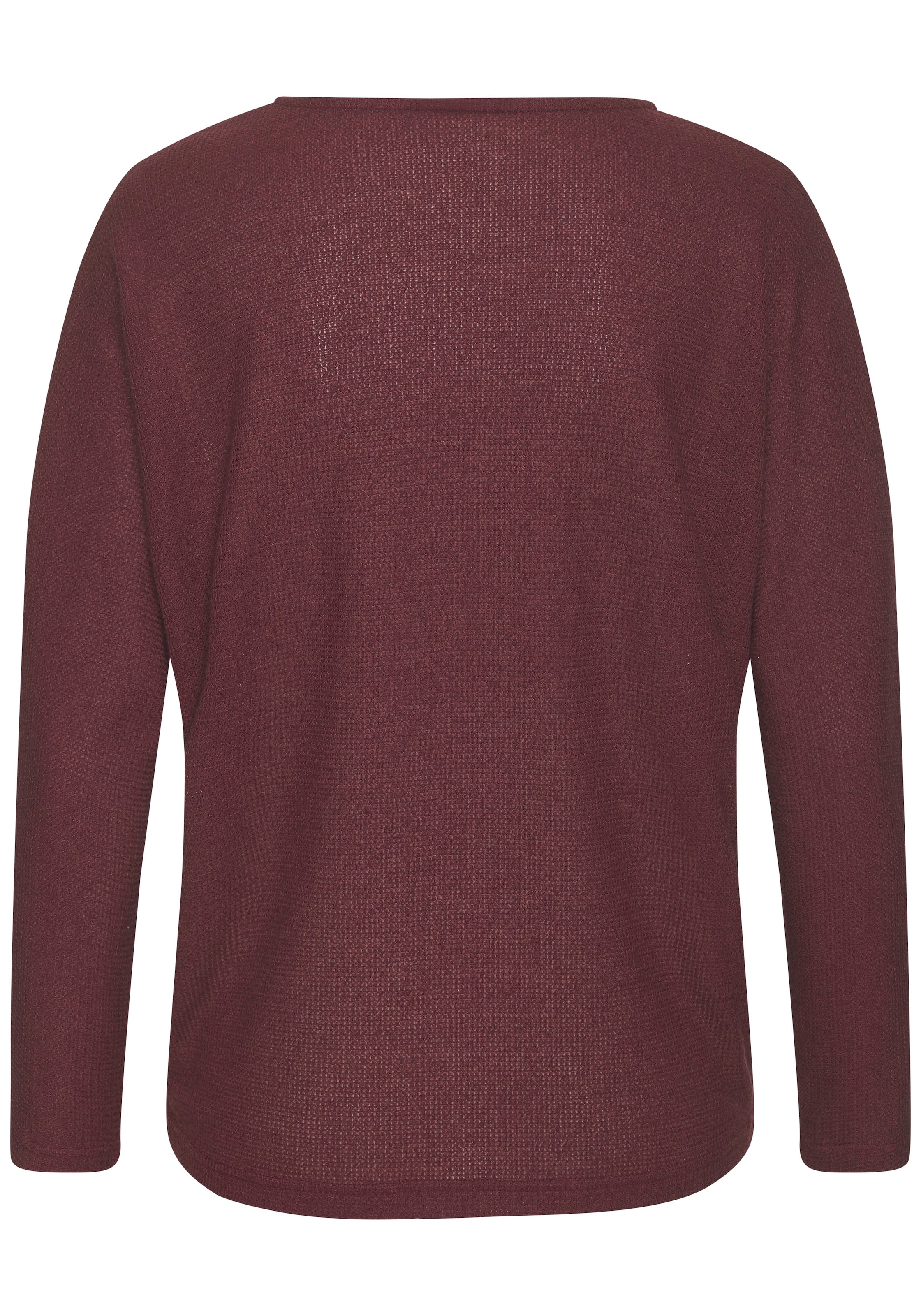 Vivance Langarmshirt »aus flauschigem Strick«, aus bügelfreier Qualität