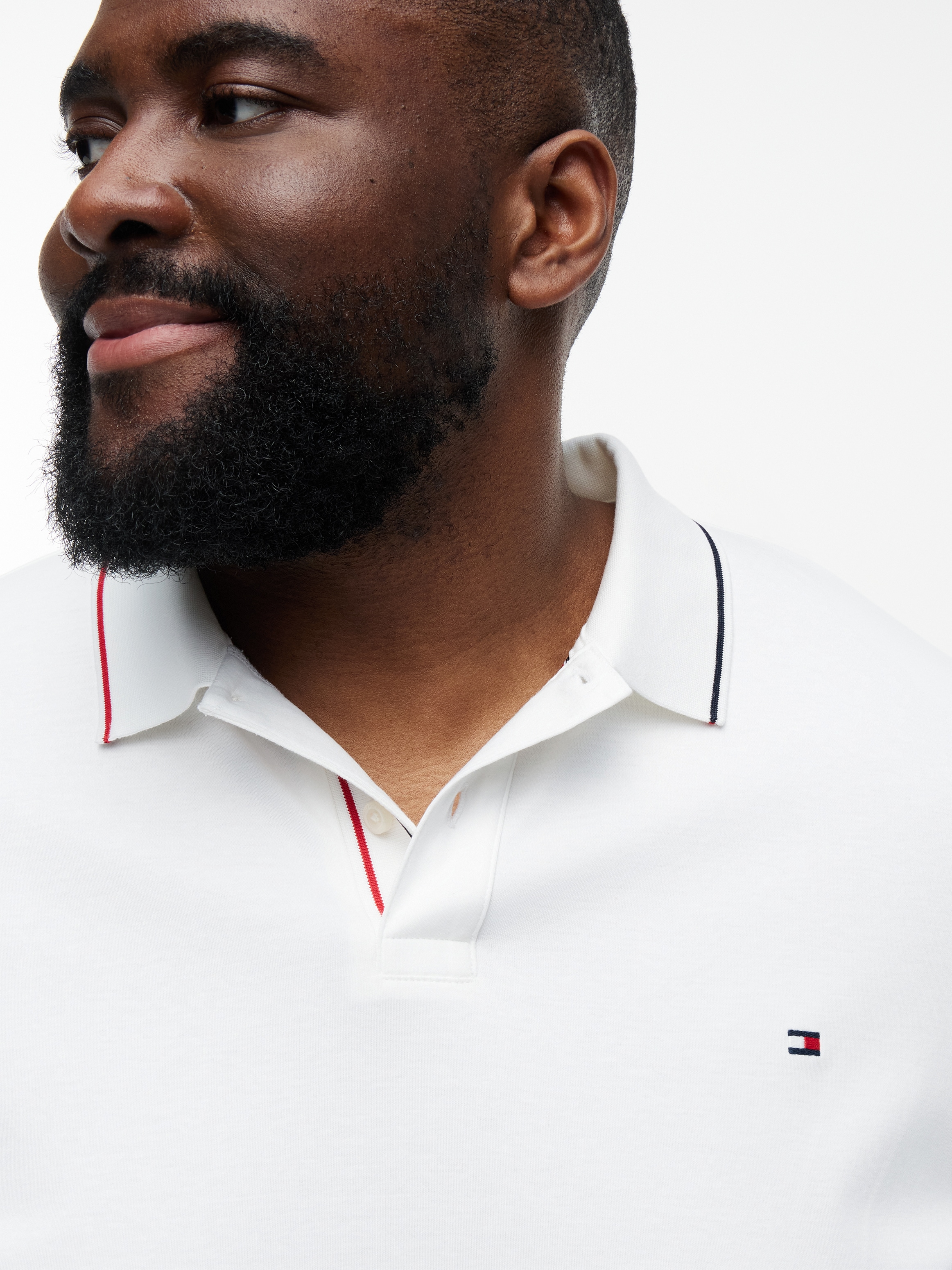 Tommy Hilfiger Big & Tall Poloshirt »BT-LIQUID COTTON TIPPED SLIM-B« aus Baumwolle