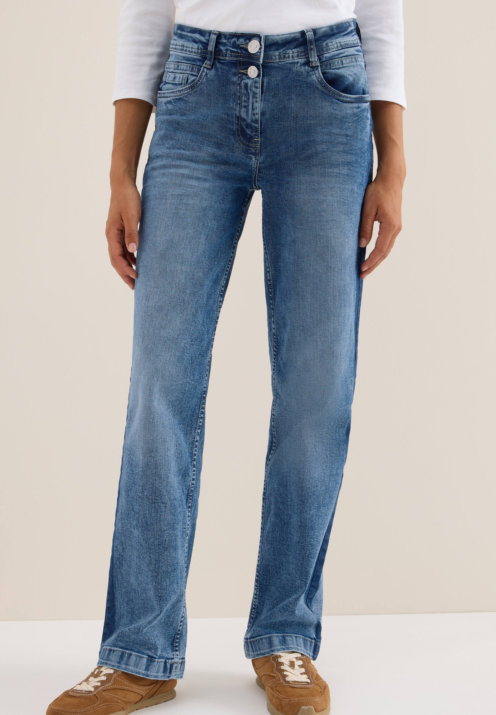 Cecil Straight-Jeans "Style NEELE", mit Gallonstreifen günstig online kaufen