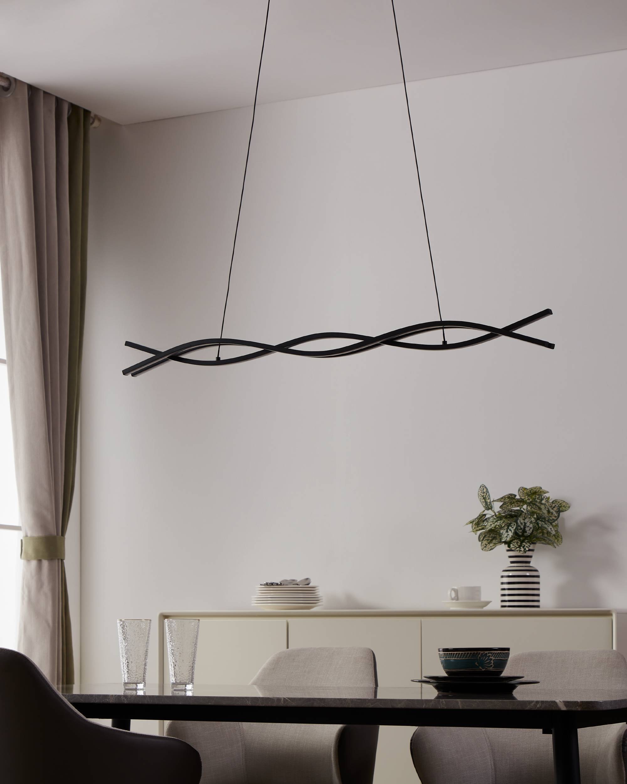 EGLO Hängeleuchte »Lasana 3 Pendelleuchte, Wohnzimmerlampe, Stahl und Kunsstoff, Lampe« LED-Modul 1 Stk. Warmweiß