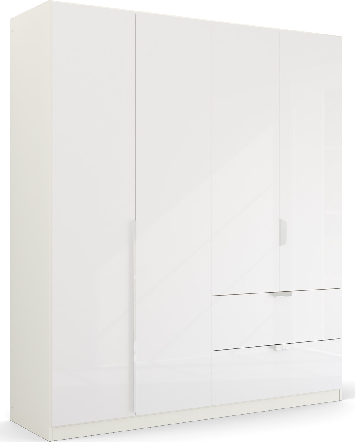 rauch Drehtürenschrank "Kleiderschrank Schrank Garderobe Ankleide GLAMOUR BY QUADRA SPIN" Breiten: 181/226/271 cm, Höhe 210 cm, mit eleganter Hochglanzfront und Stangengriff MADE IN GERMANY