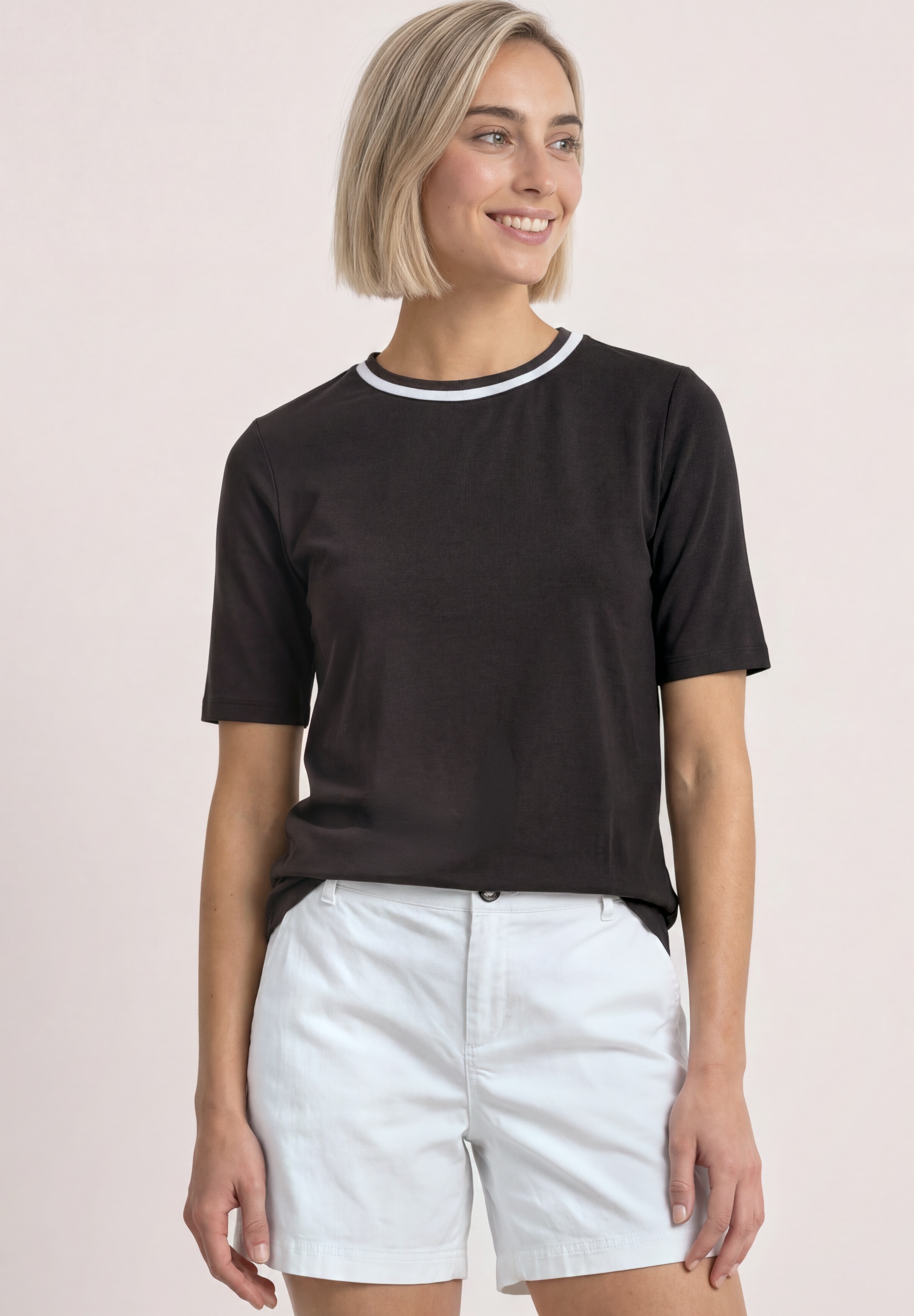 STREET ONE T-Shirt mit Rundhalsausschnitt