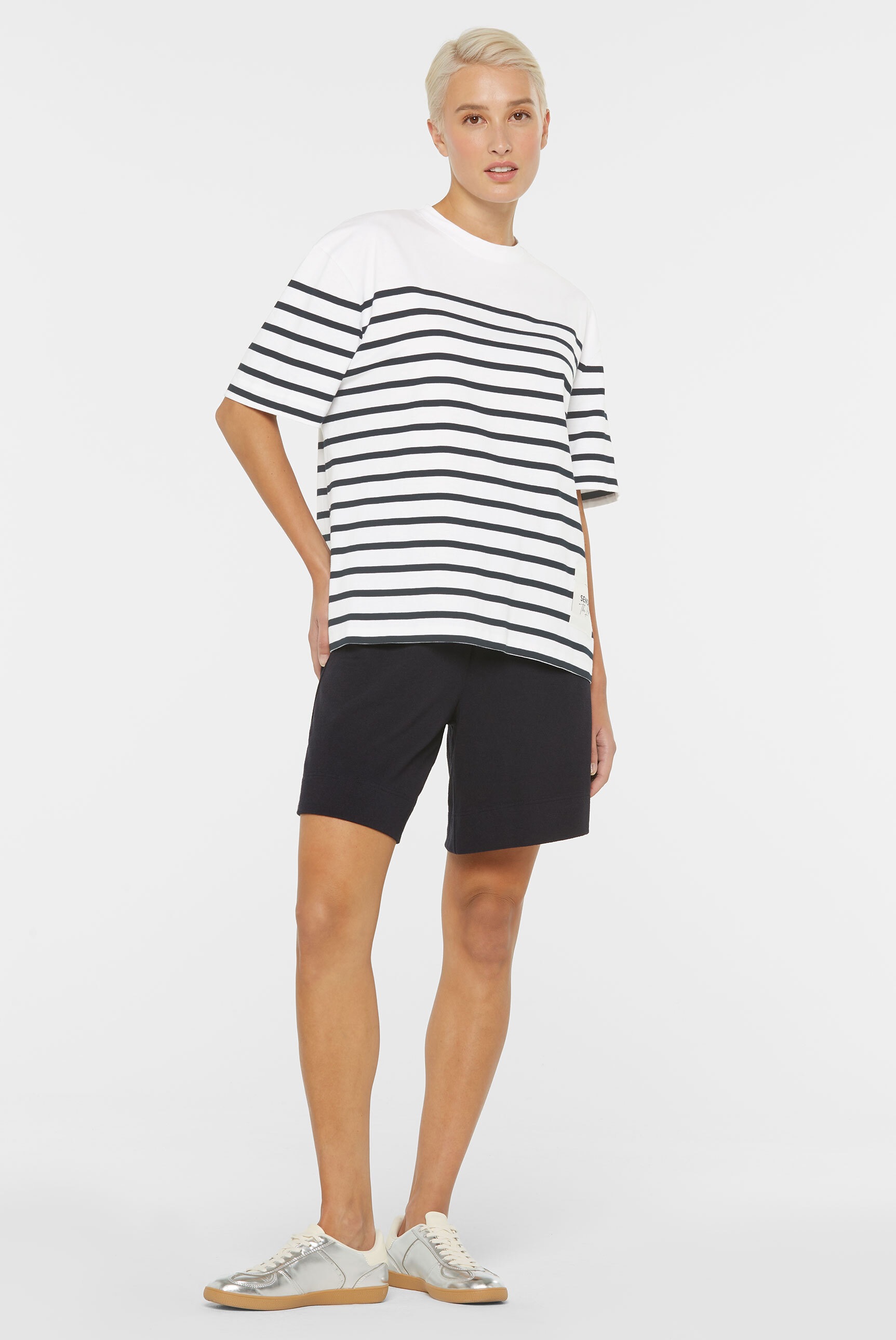 SENSES.THE LABEL Rundhalsshirt, aus Baumwolle