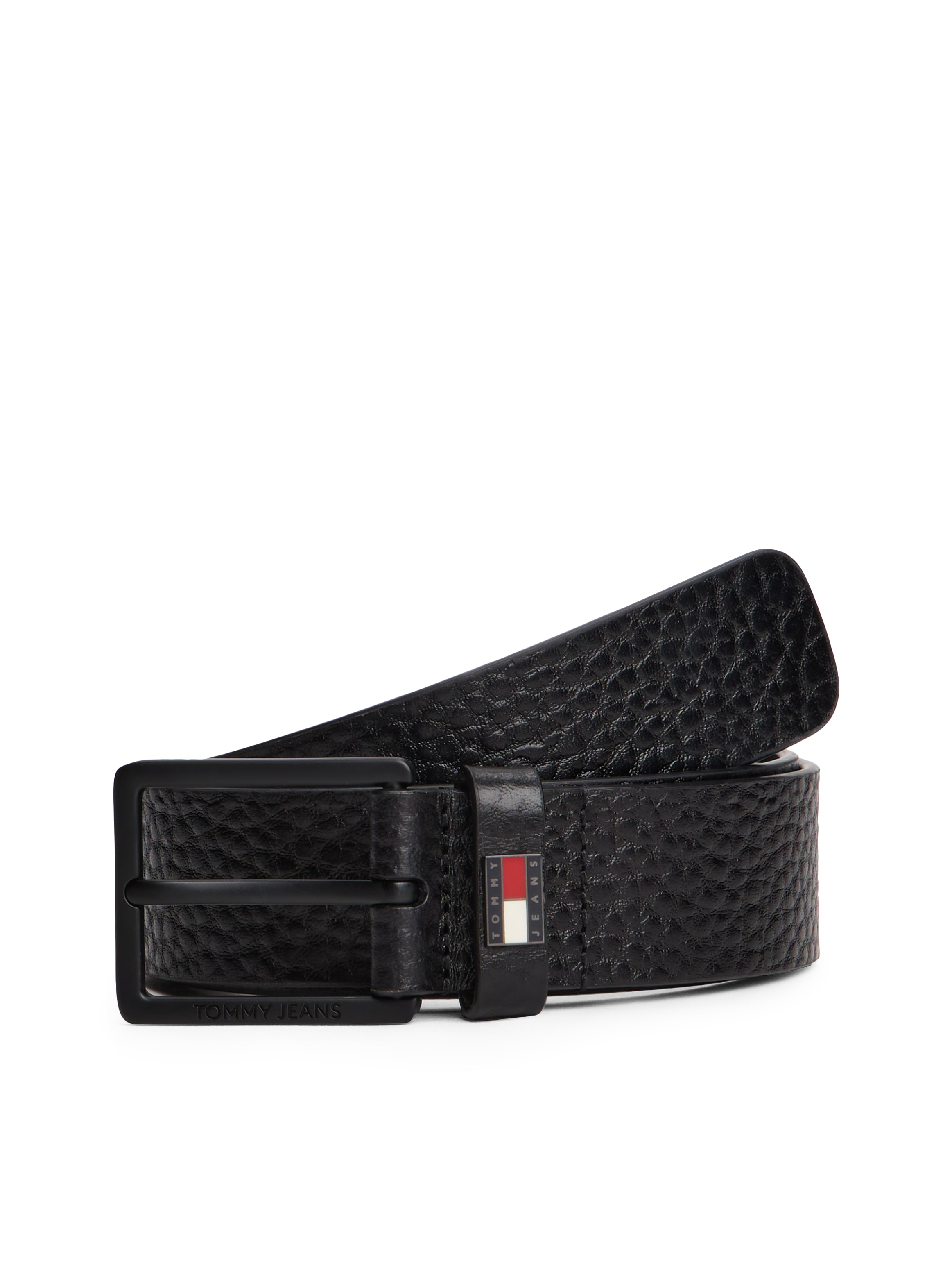 Tommy Jeans Ledergürtel »TJM ELEVATED FLAG LEATHER 3.5«, Größenverstellbar