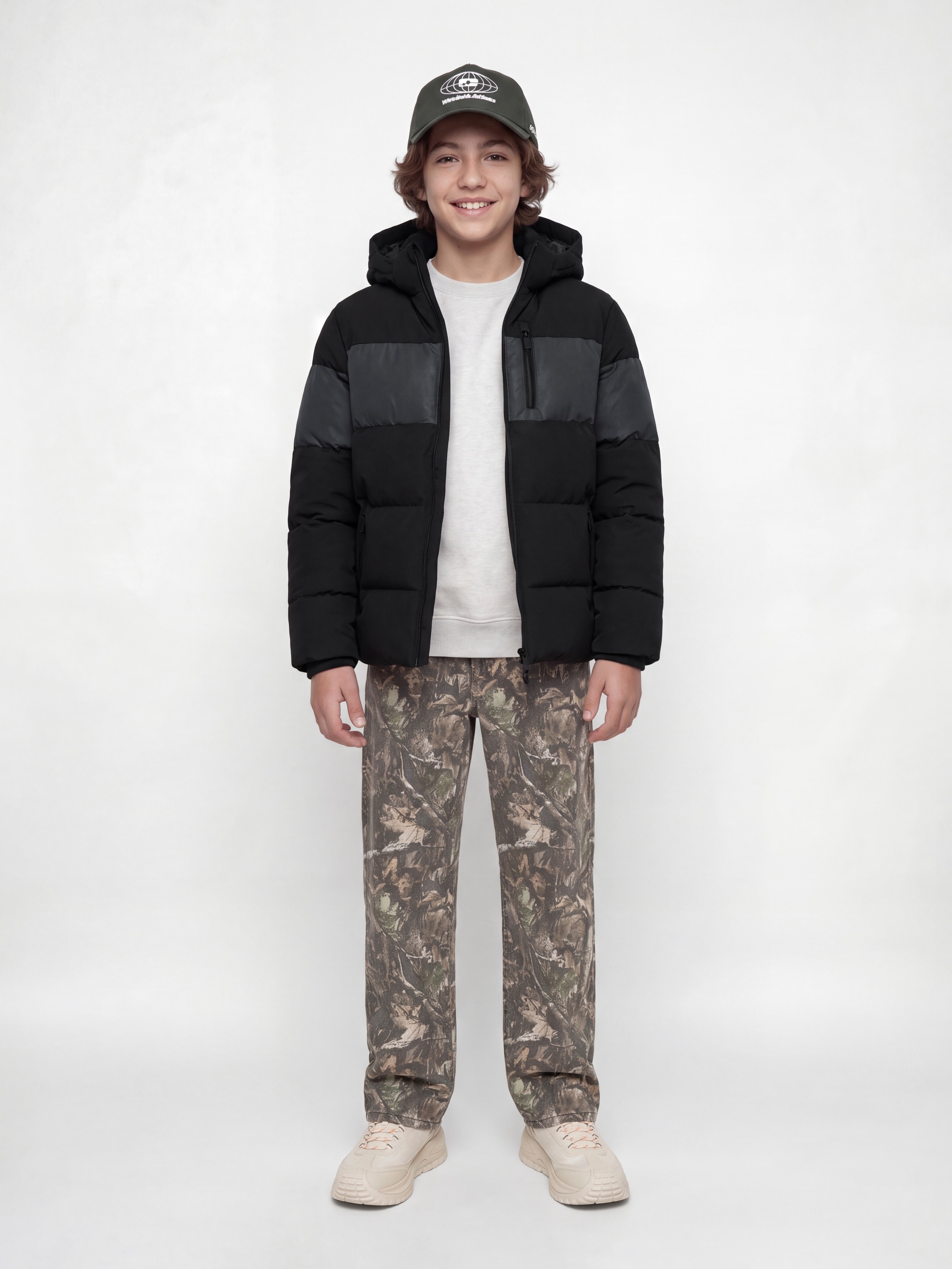 Jack & Jones Junior »JJEBECKS REFLECTIVE PUFFER JNR« mit Kapuze Kunstfaser, mit reflektierenden Details