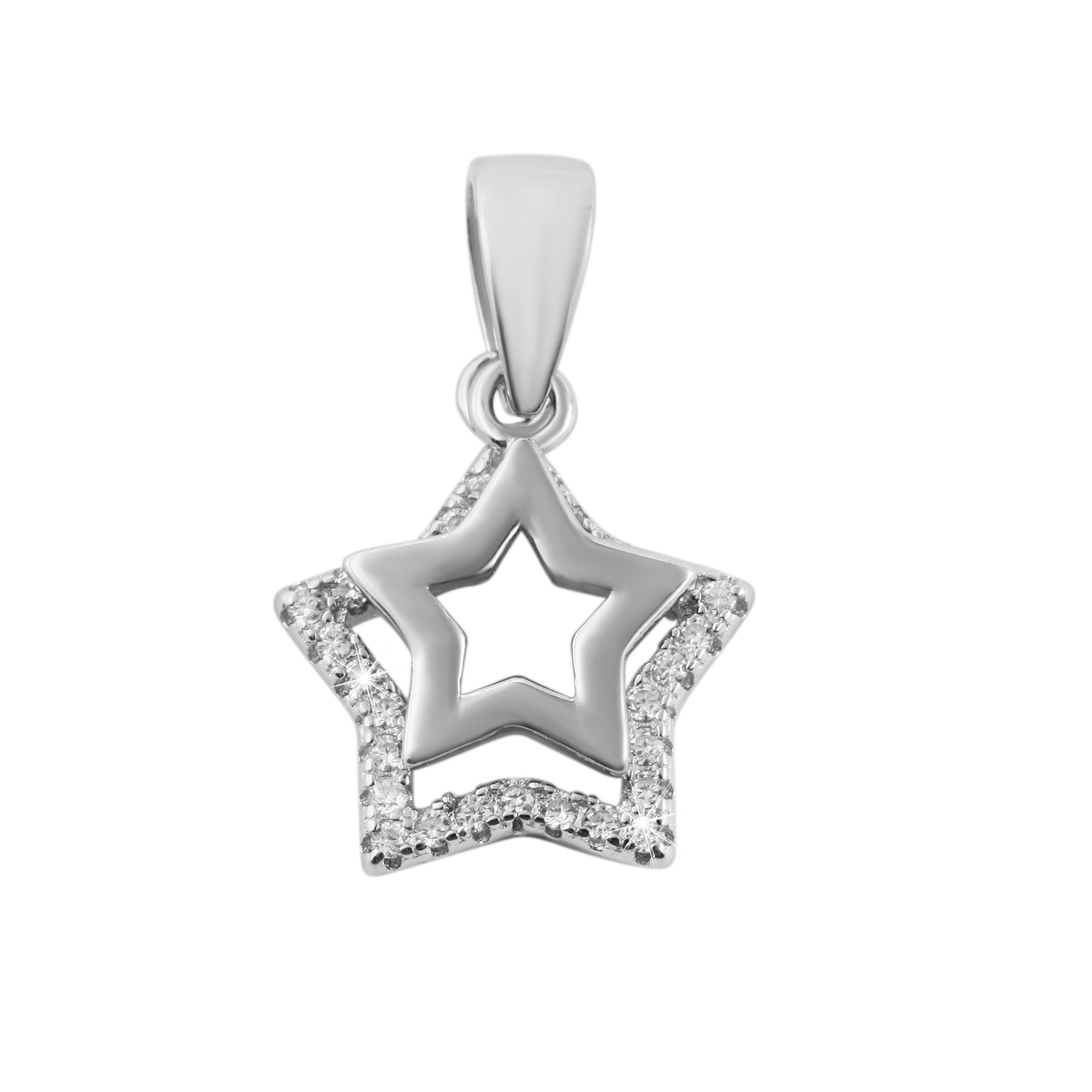 Adelia´s Kettenanhänger »Anhänger Stern aus 925 Silber mit Zirkonia«  bestellen | BAUR