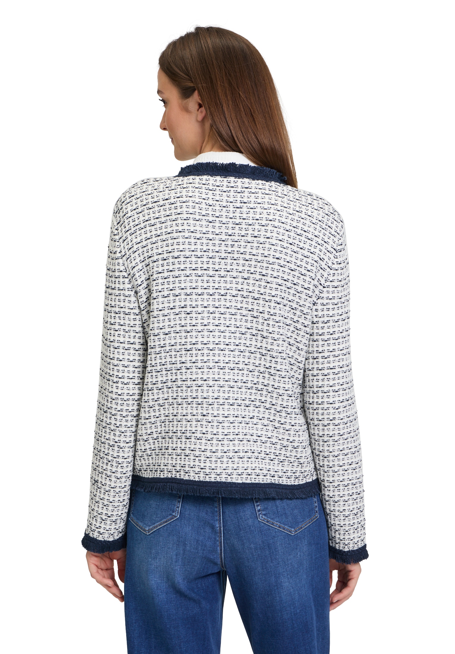 Betty&Co Strickjacke »Betty & Co Strick-Cardigan mit Rundhalsausschnitt«, Struktur