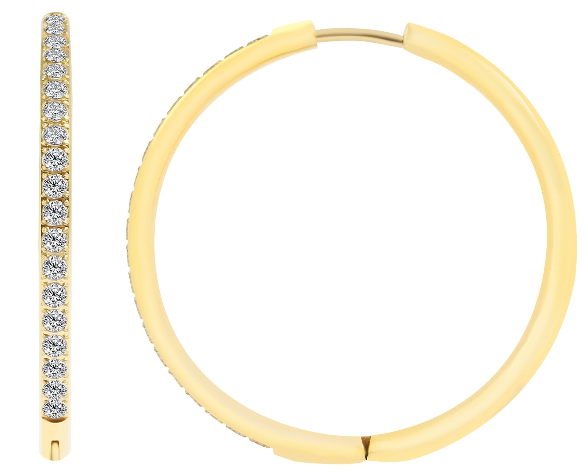 Adelia´s Klappcreolen "Damen Ohrringe – Klappcreole aus Edelstahl mit Stras günstig online kaufen