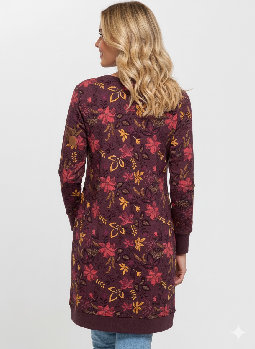 Ragwear Sweatkleid "MENITA FLOWERS O" Eingrifftaschen günstig online kaufen