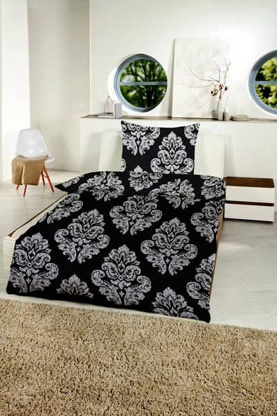 Gold-Line Bettwäsche "Gold-Line Bed - Große silberne Ornamente" 2 Stk. tlg. günstig online kaufen