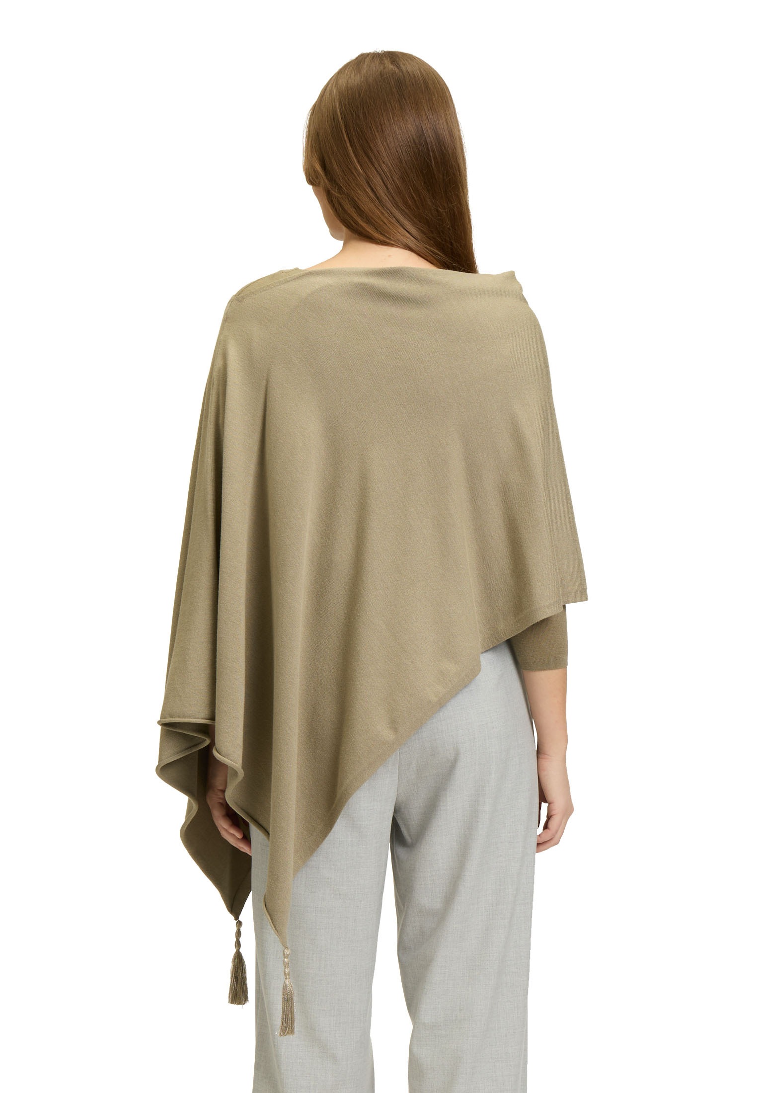 Betty Barclay Strickjacke »Betty Barclay Strick-Poncho mit Fransen«, Quasten