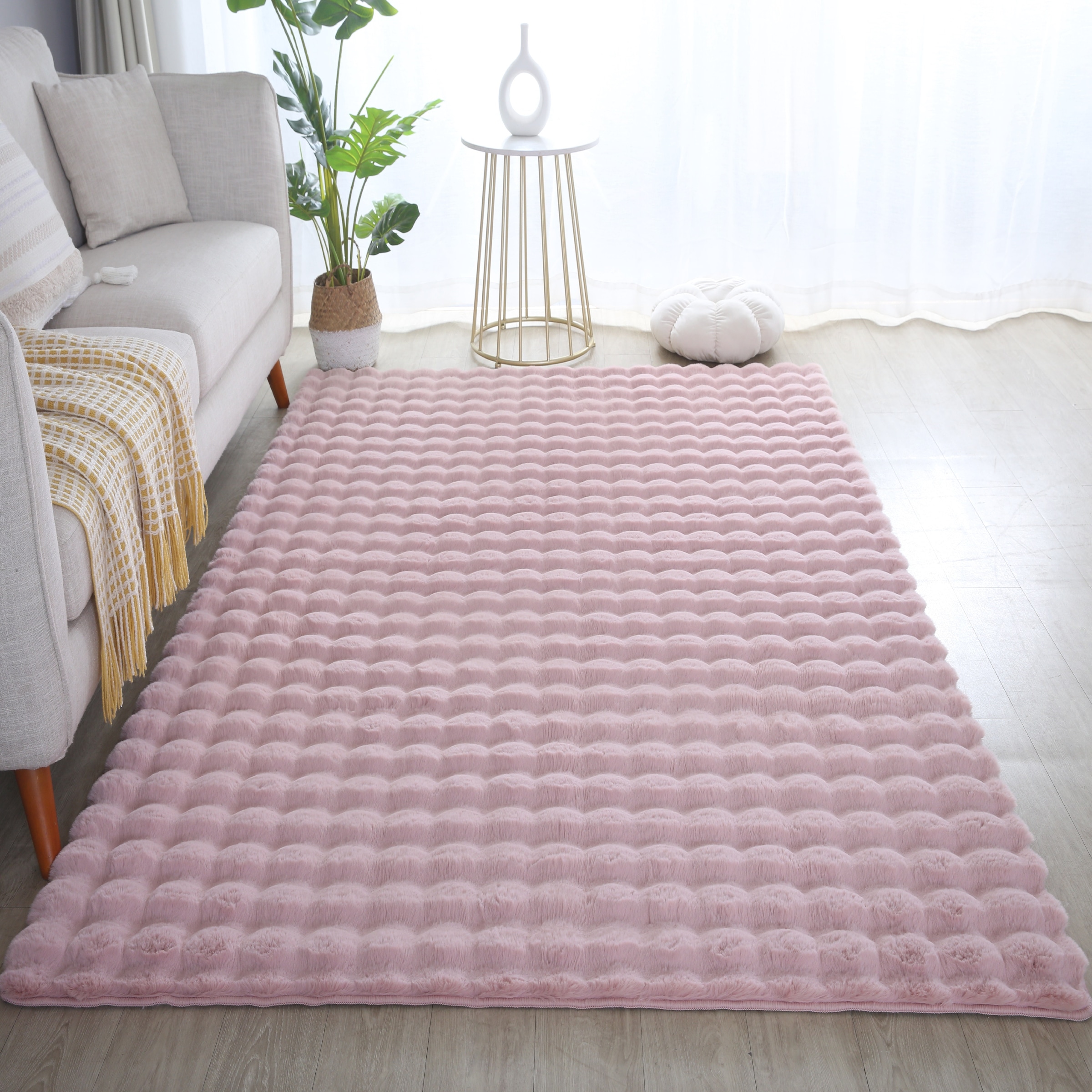 Ayyildiz Teppiche Hochflor-Teppich "AMBIANCE 5110, auch als Läufer" rechteckig 25 mm Höhe Fell Haptik / Besonders weich / Dicker Flor / Pflegeleicht
