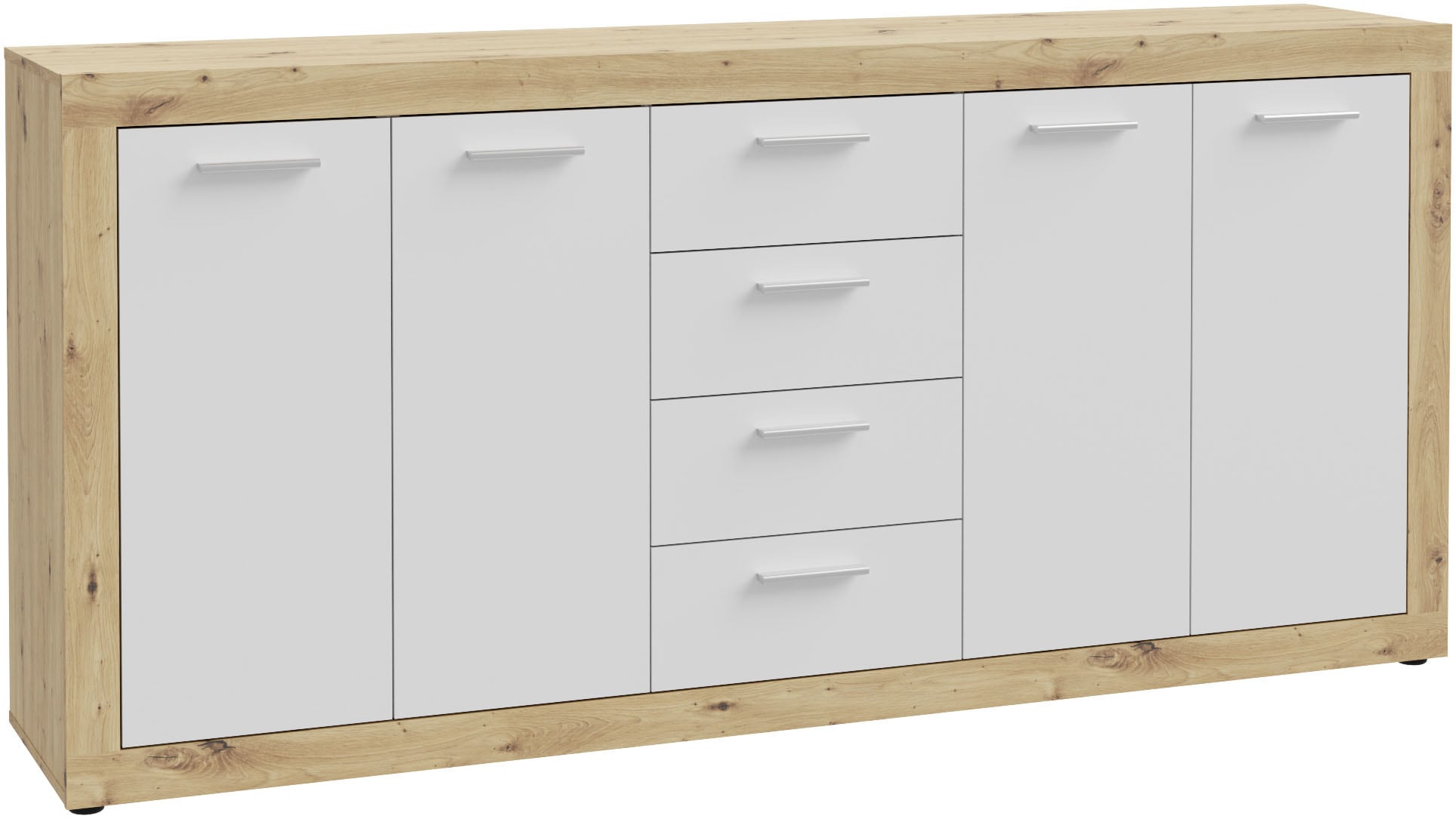 FORTE Sideboard "Baccio", Breite ca. 197 cm, 4 Türen, 4 Schubladen günstig online kaufen