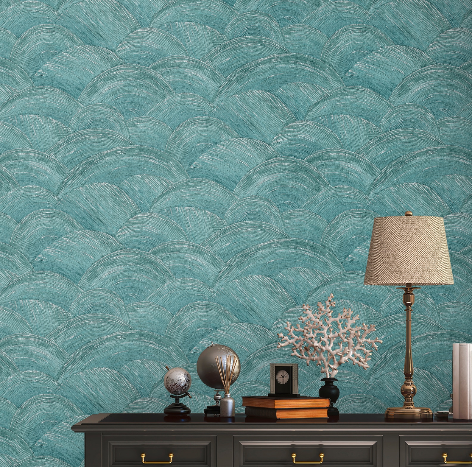 living walls Vliestapete »Metropolitan Stories. Travel Styles. Tapete Abstrakt«, matt-gemustert-neutral, Kunst Tapete Kreise Strukturiert Designtapete Tapeten Wohnzimmer Flur