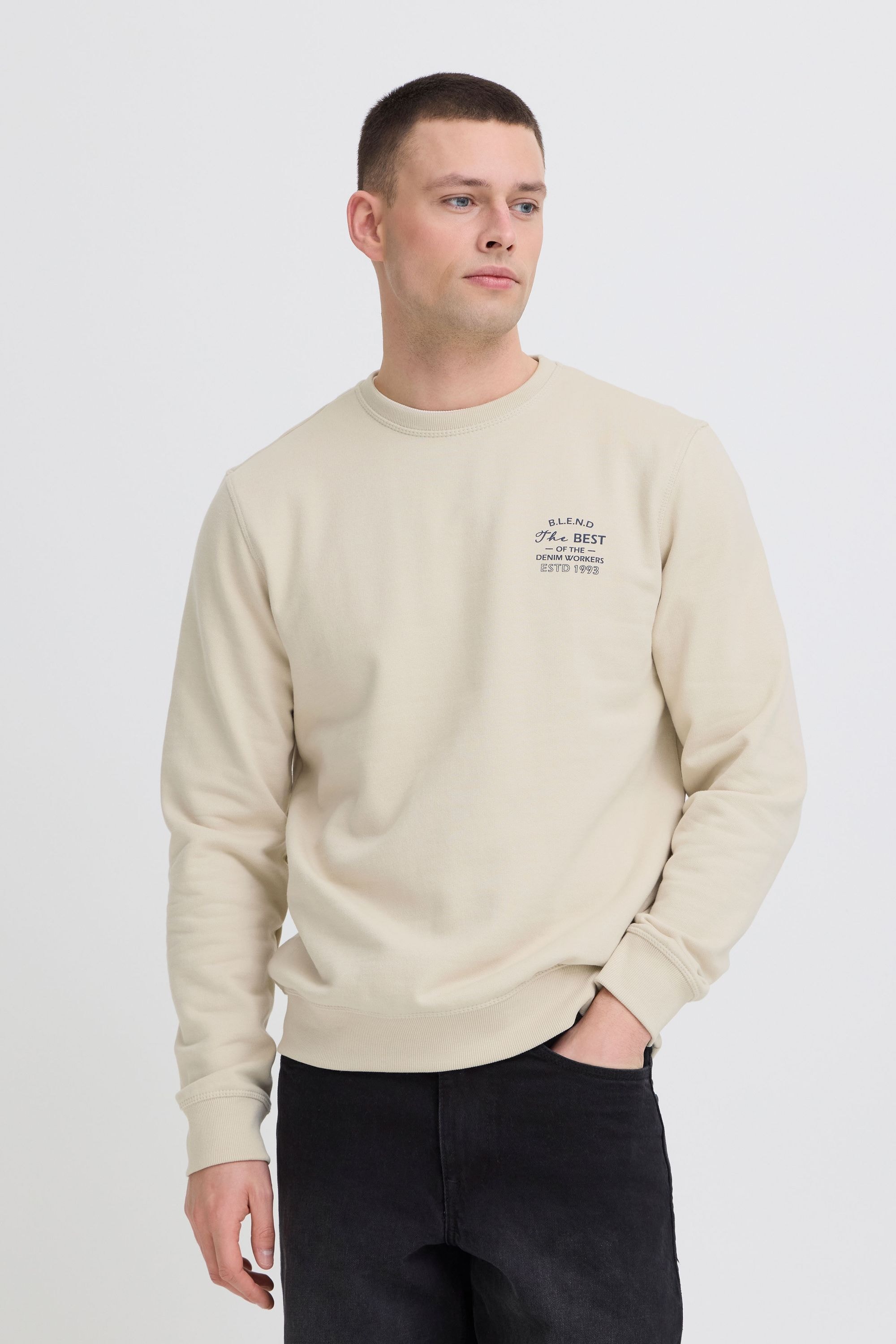 Blend Rundhalspullover »BHSweatshirt« Lässiger Sweatpullover mit Print