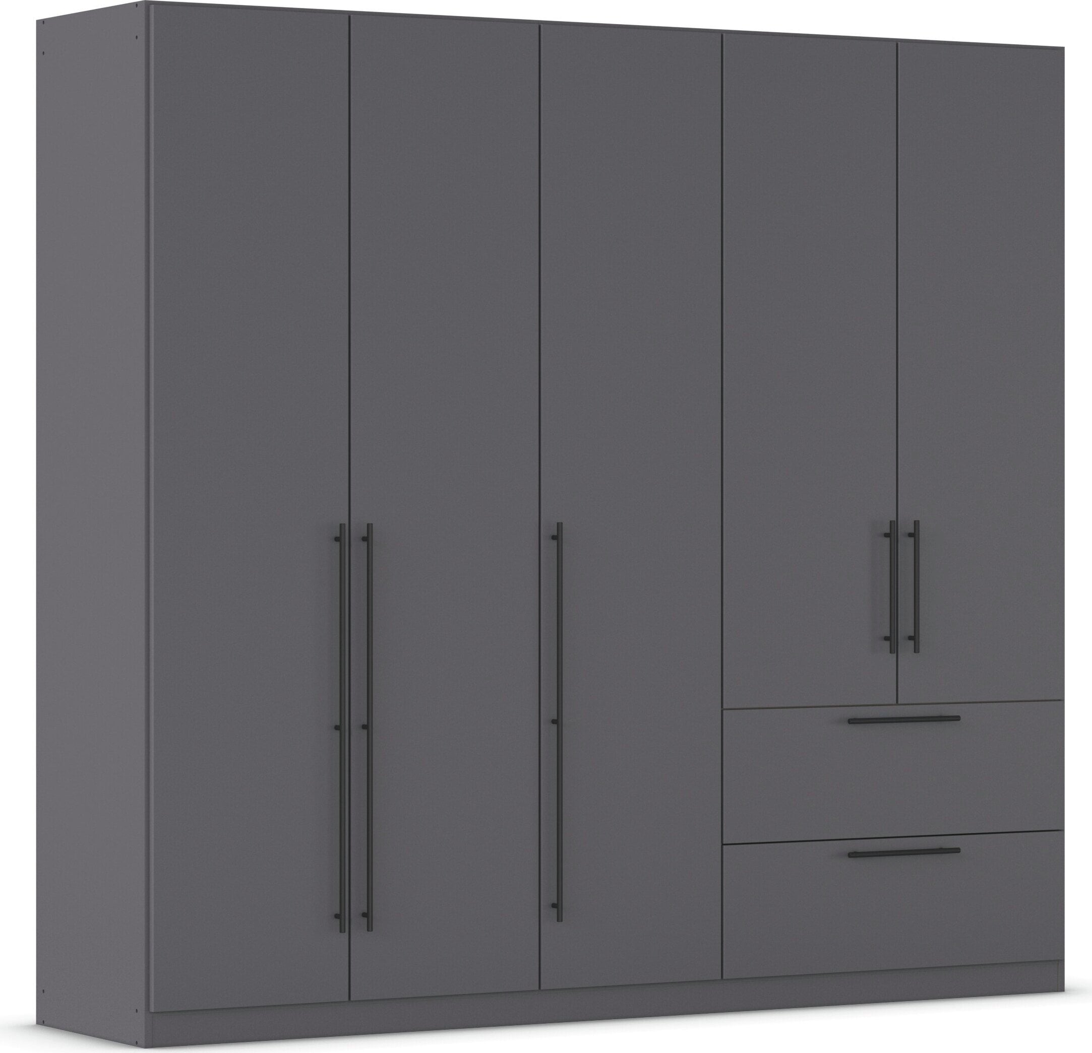 OTTO home Kleiderschrank "Mehrzweckschrank Aktenschrank Möbel Mietswohnung Schlafzimmer AVOLA" 3 verschiedene Ausstattungen BASIC/CLASSIC/PREMIUM (inkl. SOFT-CLOSE), mit hochwertigen Stangengriffen aus Metall in Schwarz MADE IN GERMANY