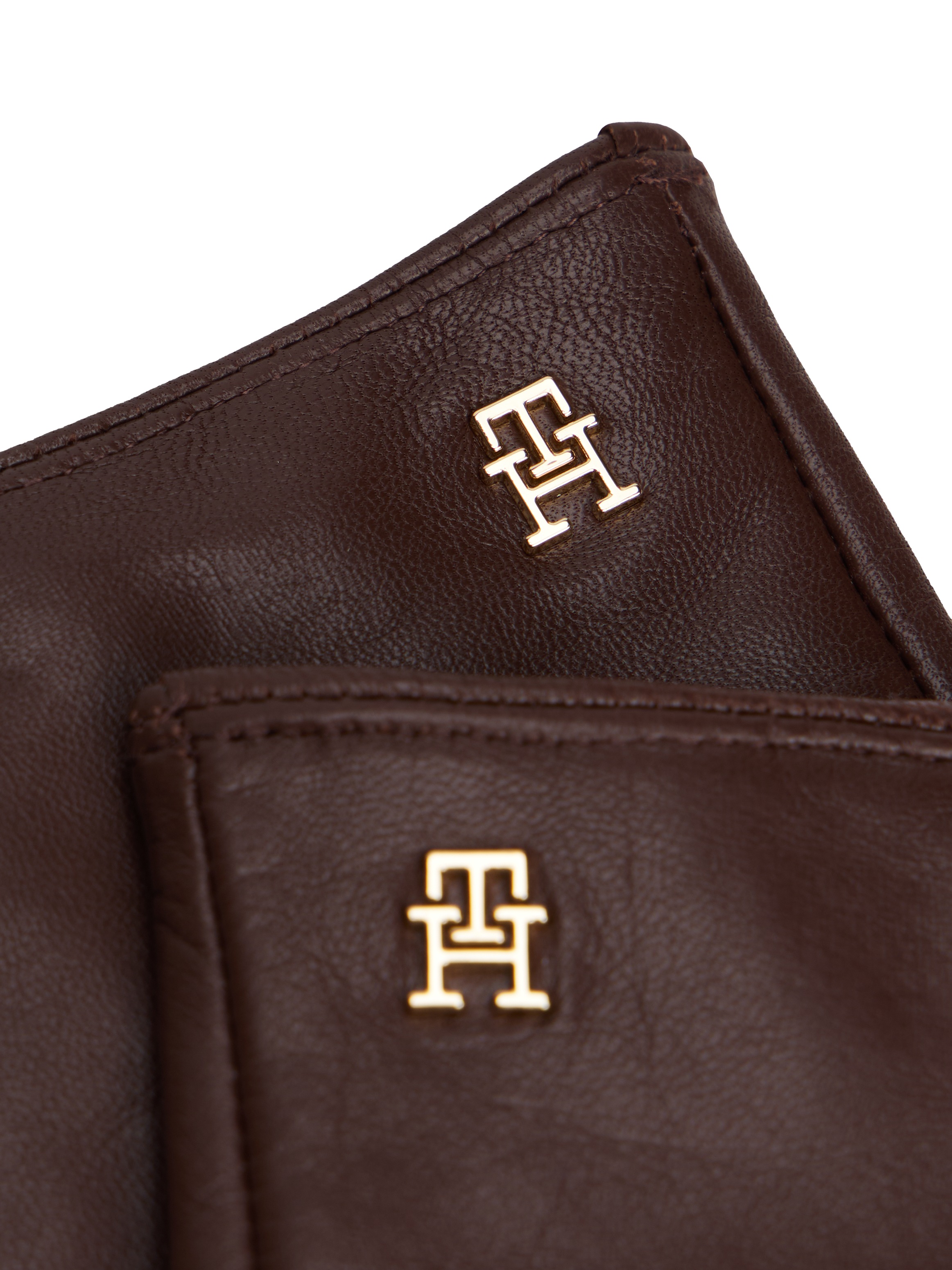 Tommy Hilfiger Lederhandschuhe »TH ELEVATED CHIC LEATHER«, Finderhandschuhe, für Damen