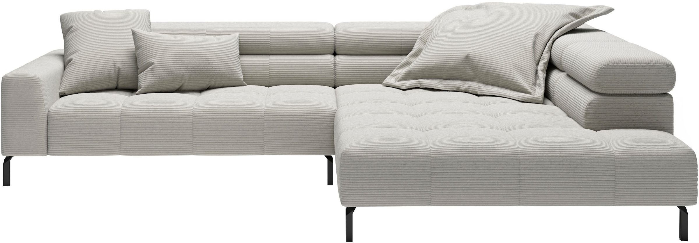 Home affaire Ecksofa "Claya, 311 cm breit, L-Form, inkl. Kopfteilverstellung" mit elektrischem Sitzvorzug im Hauptelement