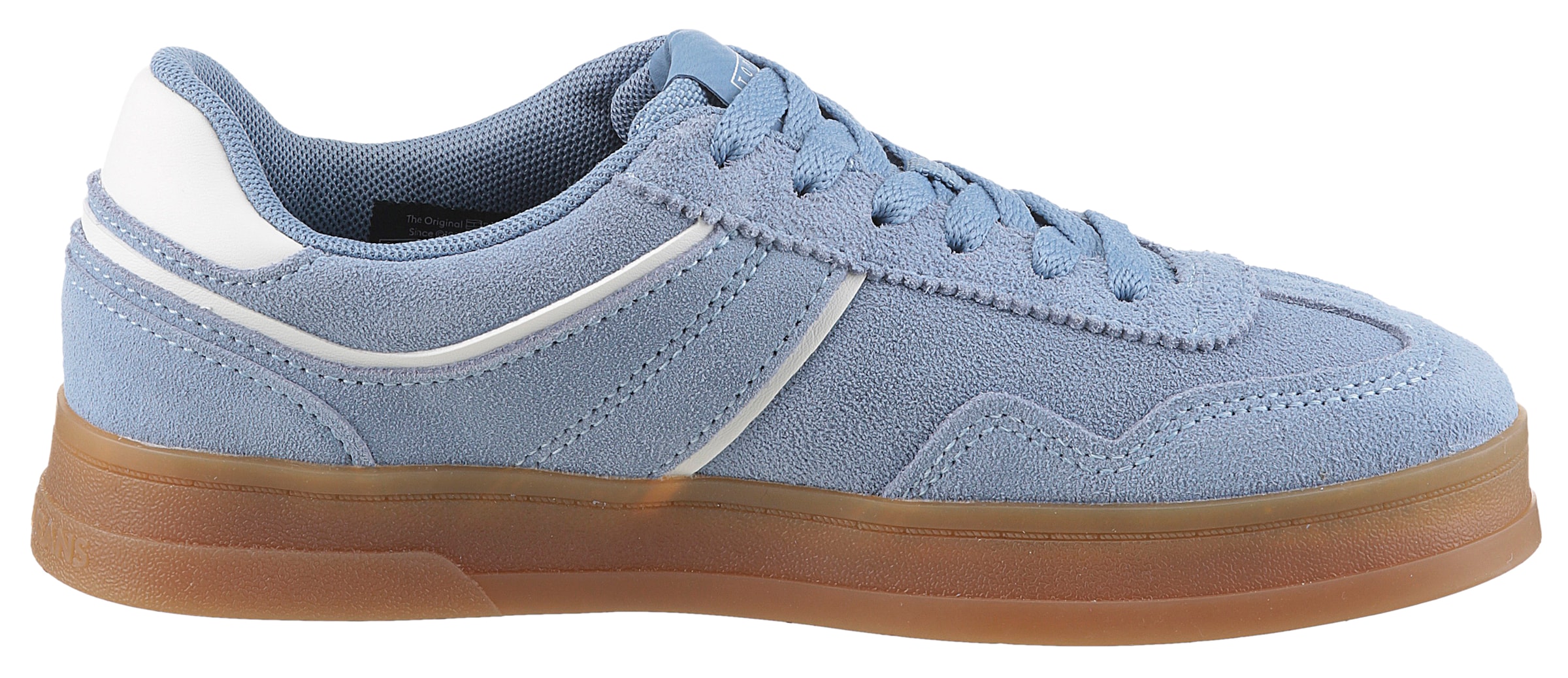 Tommy Jeans Plateausneaker »THE GREENWICH SUEDE«, Freizeitschuh, Halbschuh, Schnürschuh mit gepolstertem Schaftrand