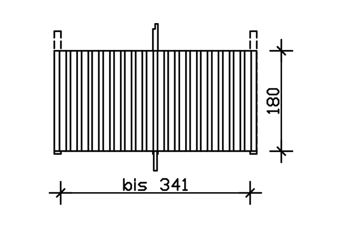 Skanholz Carport-Rückwand, aus Deckeschalung 20x120mm