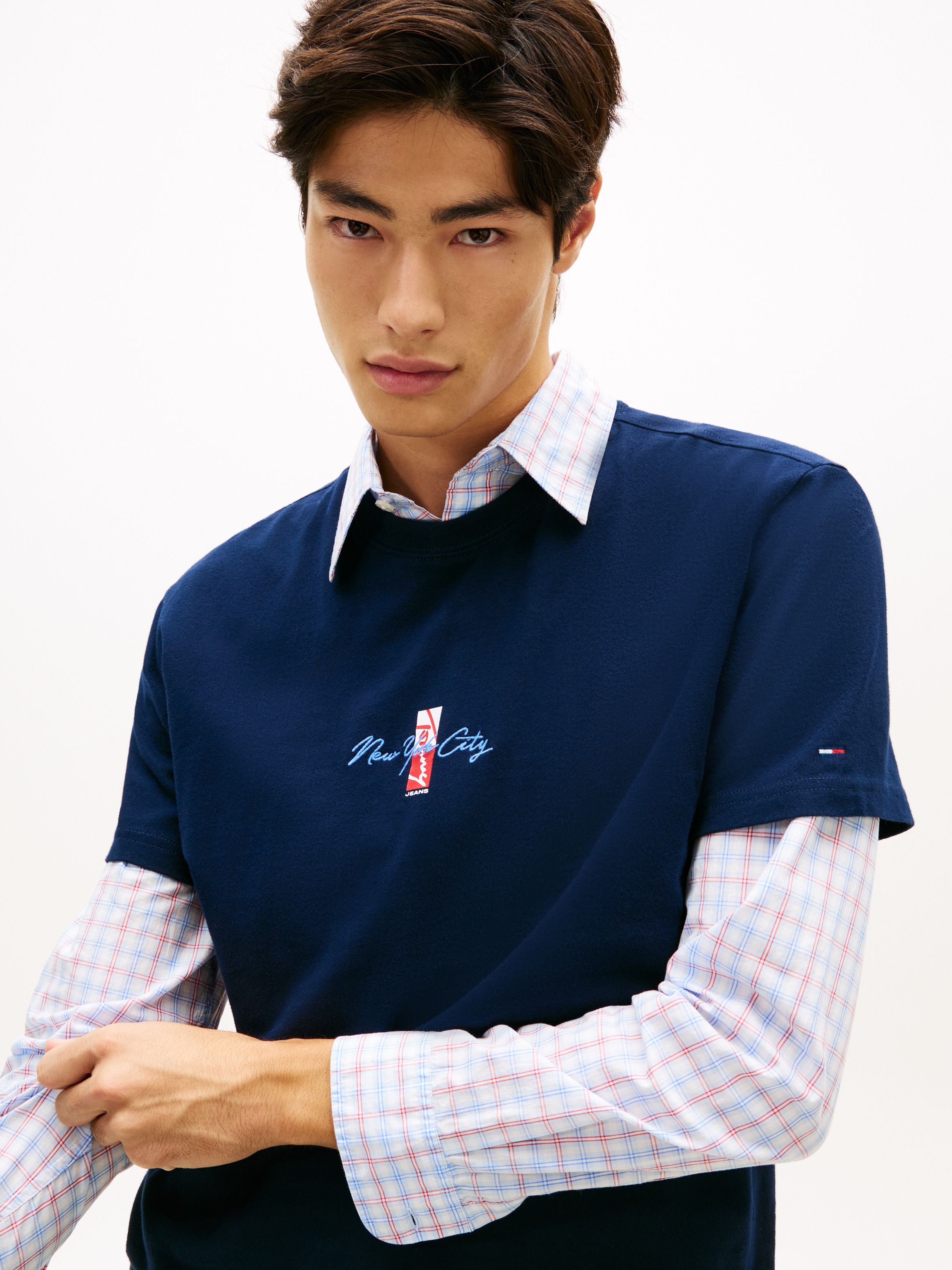 Tommy Jeans T-Shirt "TJM REGULAR SIGN BLOCK" Regular fit mit Rundhalsaussch günstig online kaufen