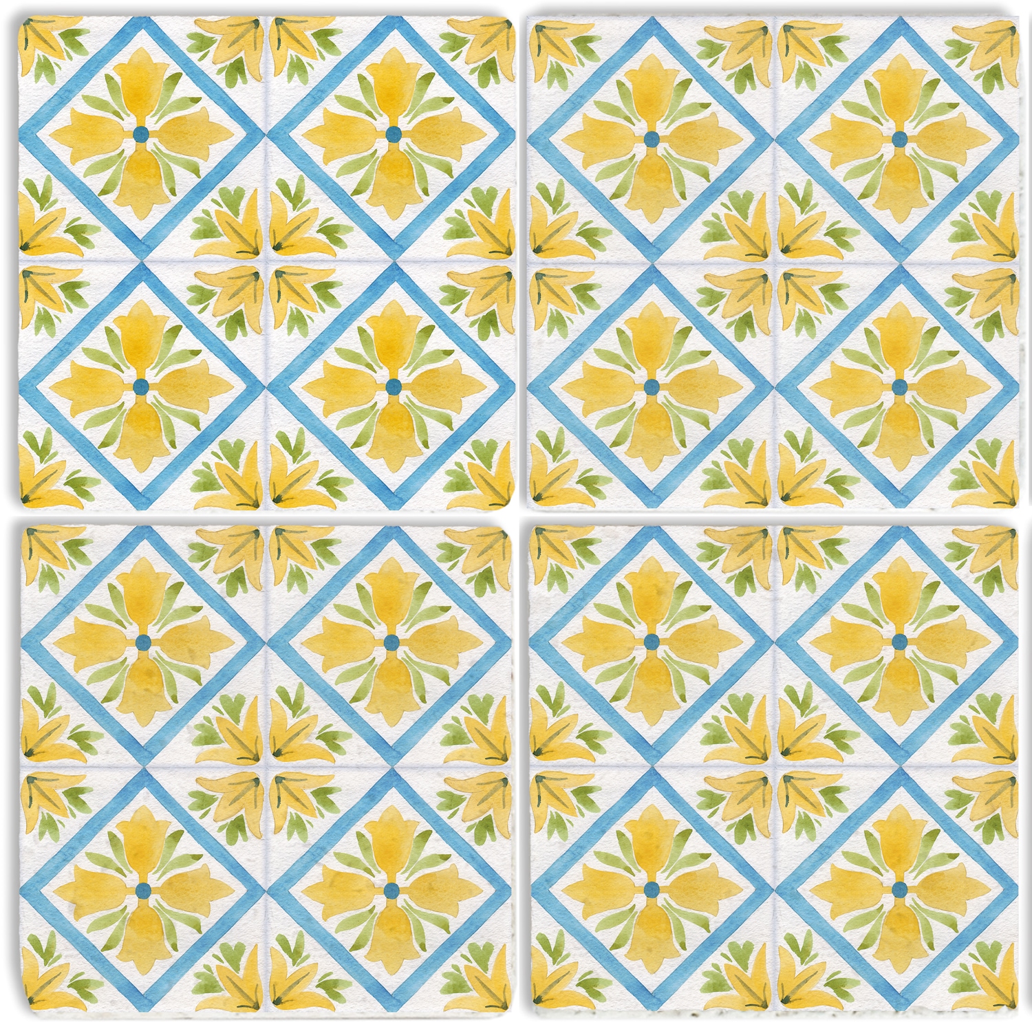 queence Getränkeuntersetzer "Gelbe Mosaik Fliesen Steine" Mosaik Set Topfun günstig online kaufen