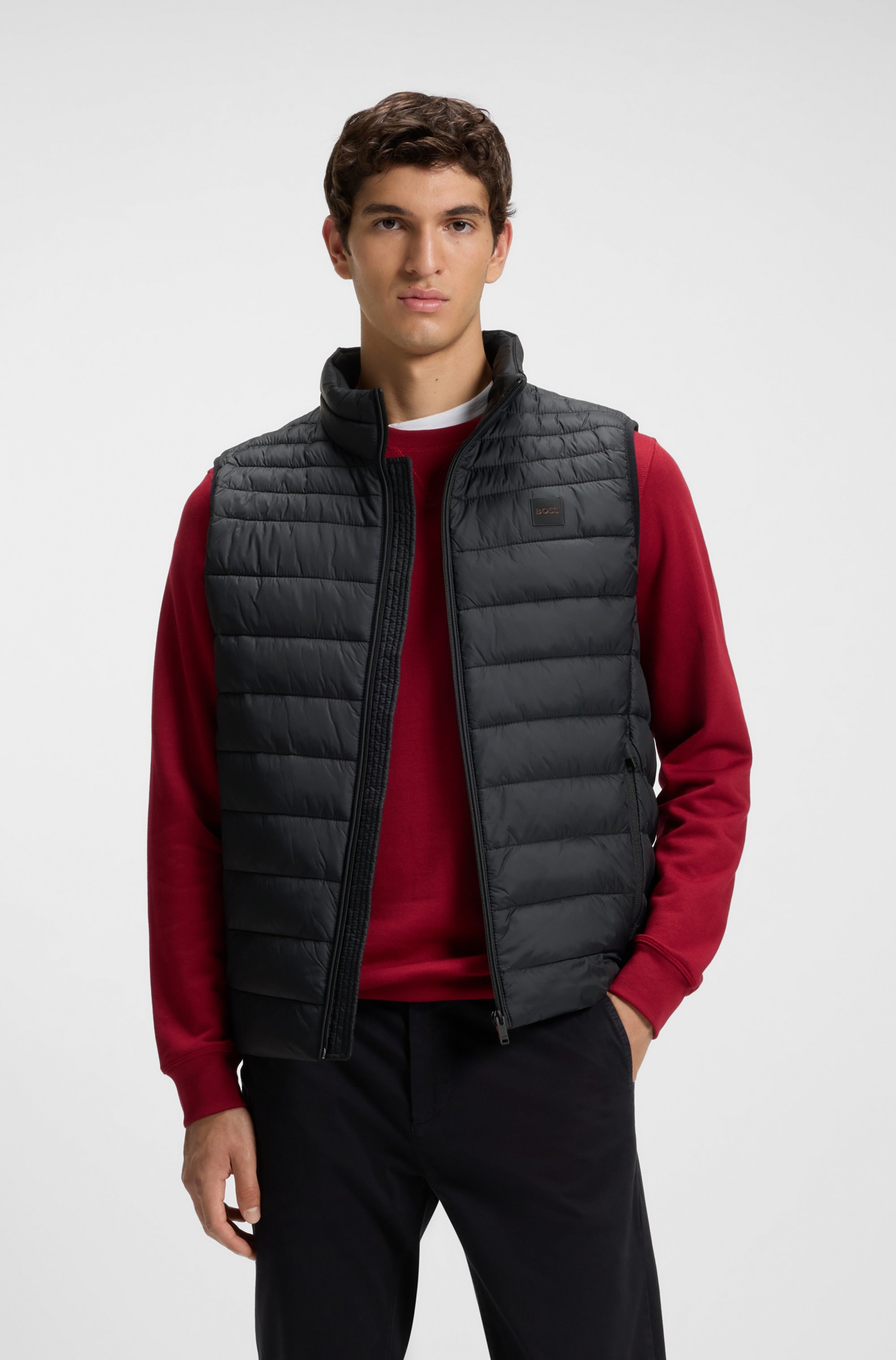 BOSS ORANGE Steppweste "Odeno", Stehkragen, slim fit, kurze Länge günstig online kaufen