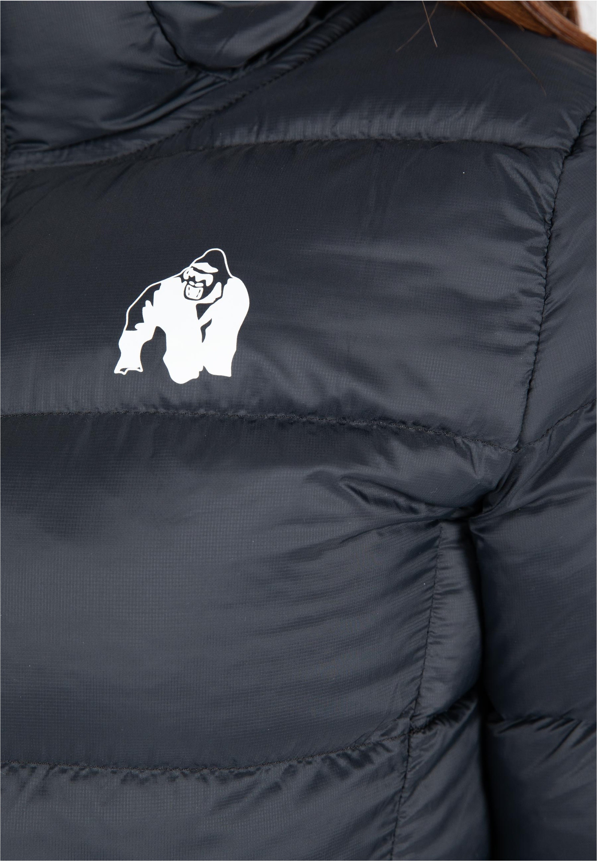 Gorilla Wear Steppjacke mit Stehkragen und Kapuze