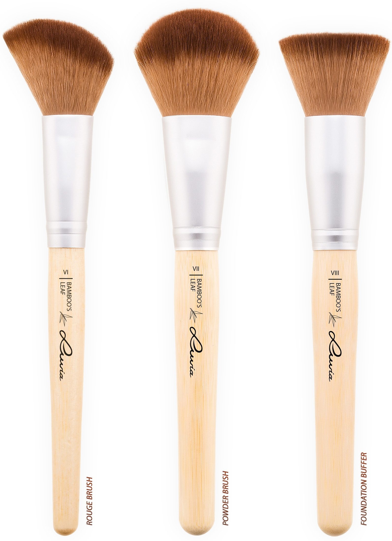 Luvia Cosmetics Kosmetikpinsel-Set »Bamboo's Leaf«, (8 tlg., mit Aufbewahrungstasche), vegan