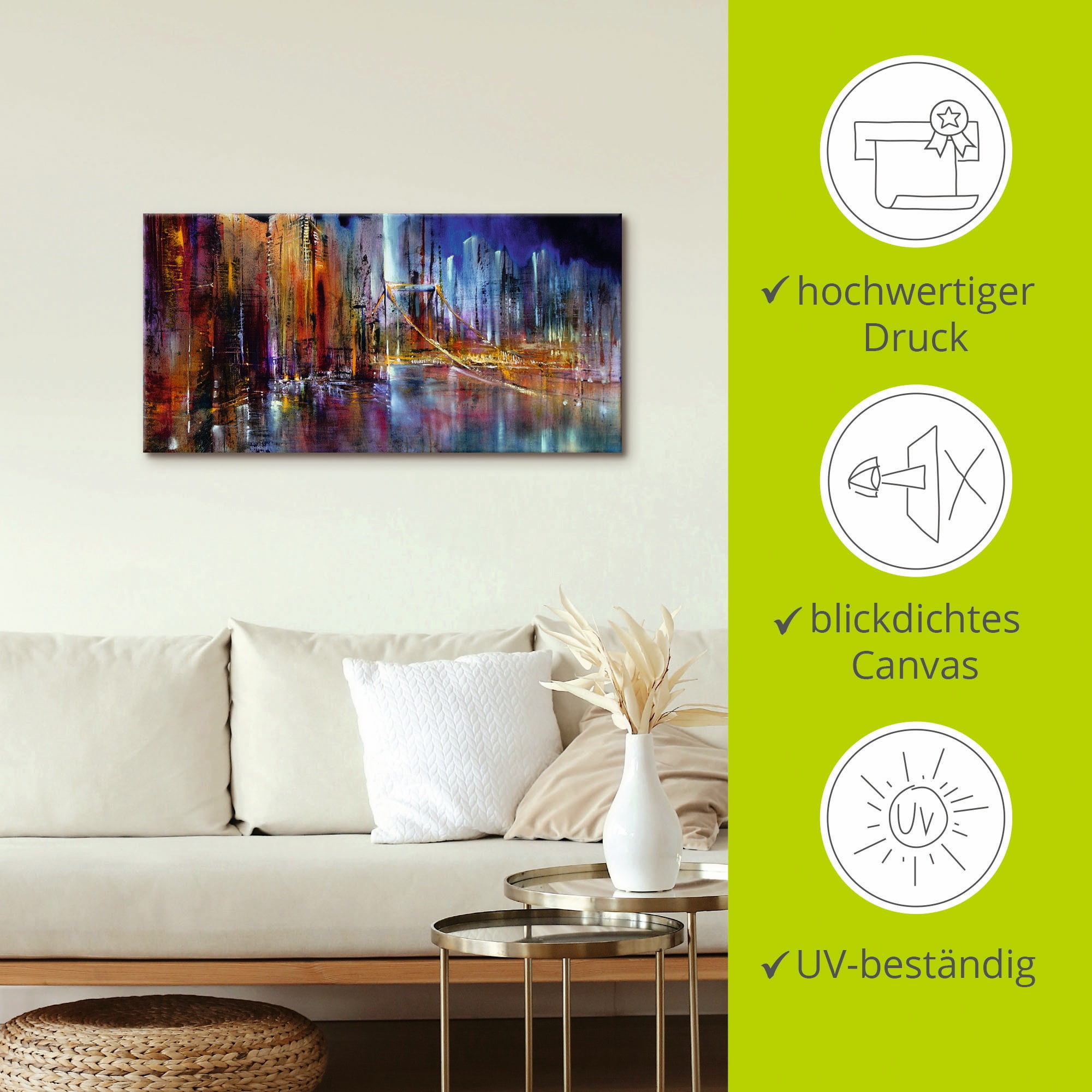 Artland Wandbild »Stadtansicht I«, Amerika, (1 St.), als Alubild, Outdoorbild, Leinwandbild, Wandaufkleber, versch. Größen