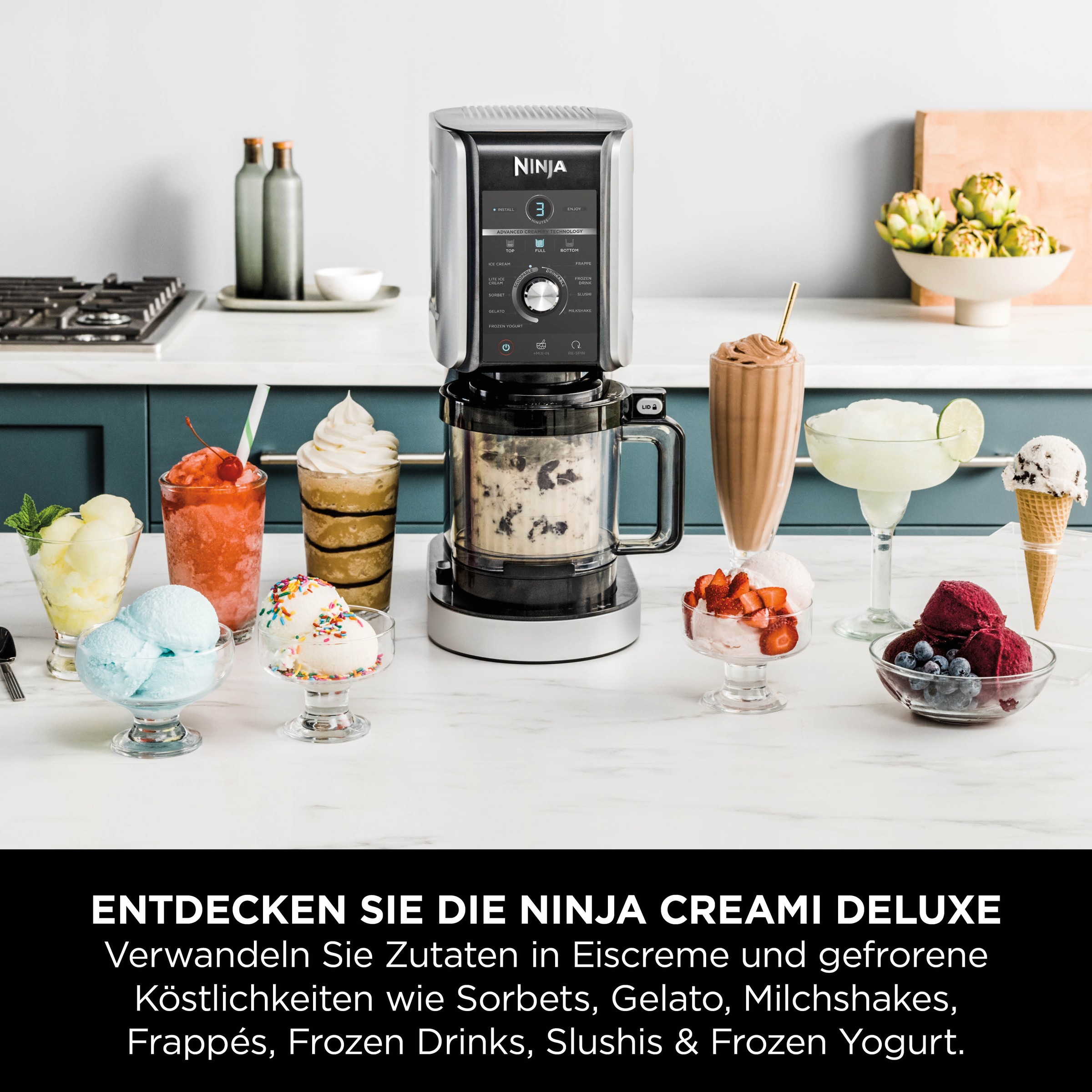 NINJA Eismaschine "NC502EU Creami Deluxe, 10-in-1 Eis-und Eisgetränkmaschin günstig online kaufen