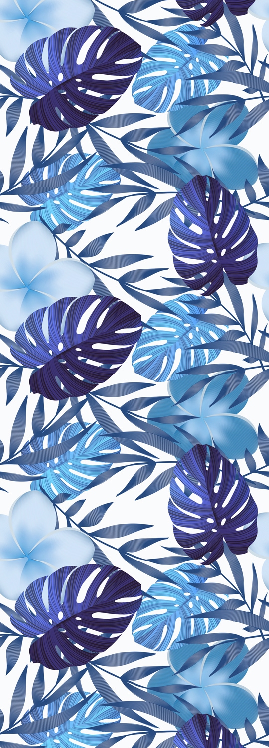 queence Vinyltapete "Jenna" Motiv bedruckt botanisch floral gemustert natürlich glatt 90x250cm, selbstklebend, kinderleichte Anbringung, Sticker