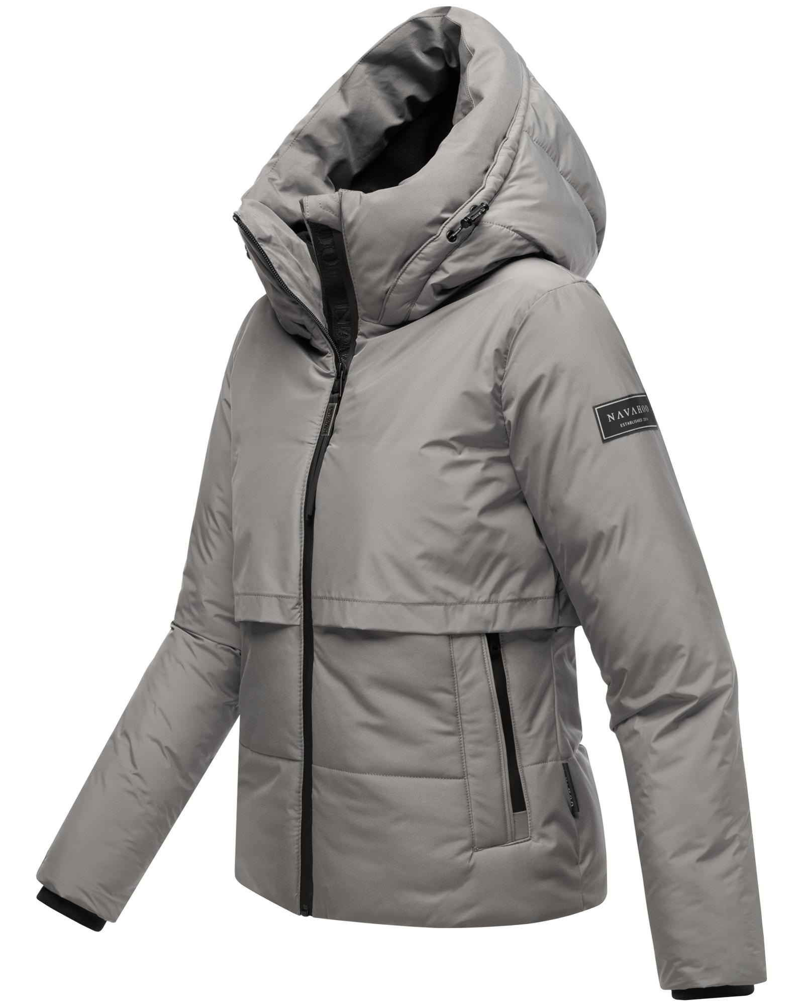 Navahoo Steppjacke »Liebesküken XIV«, mit Kapuze, modische Damen Winterjacke mit Fleece-Innenfutter