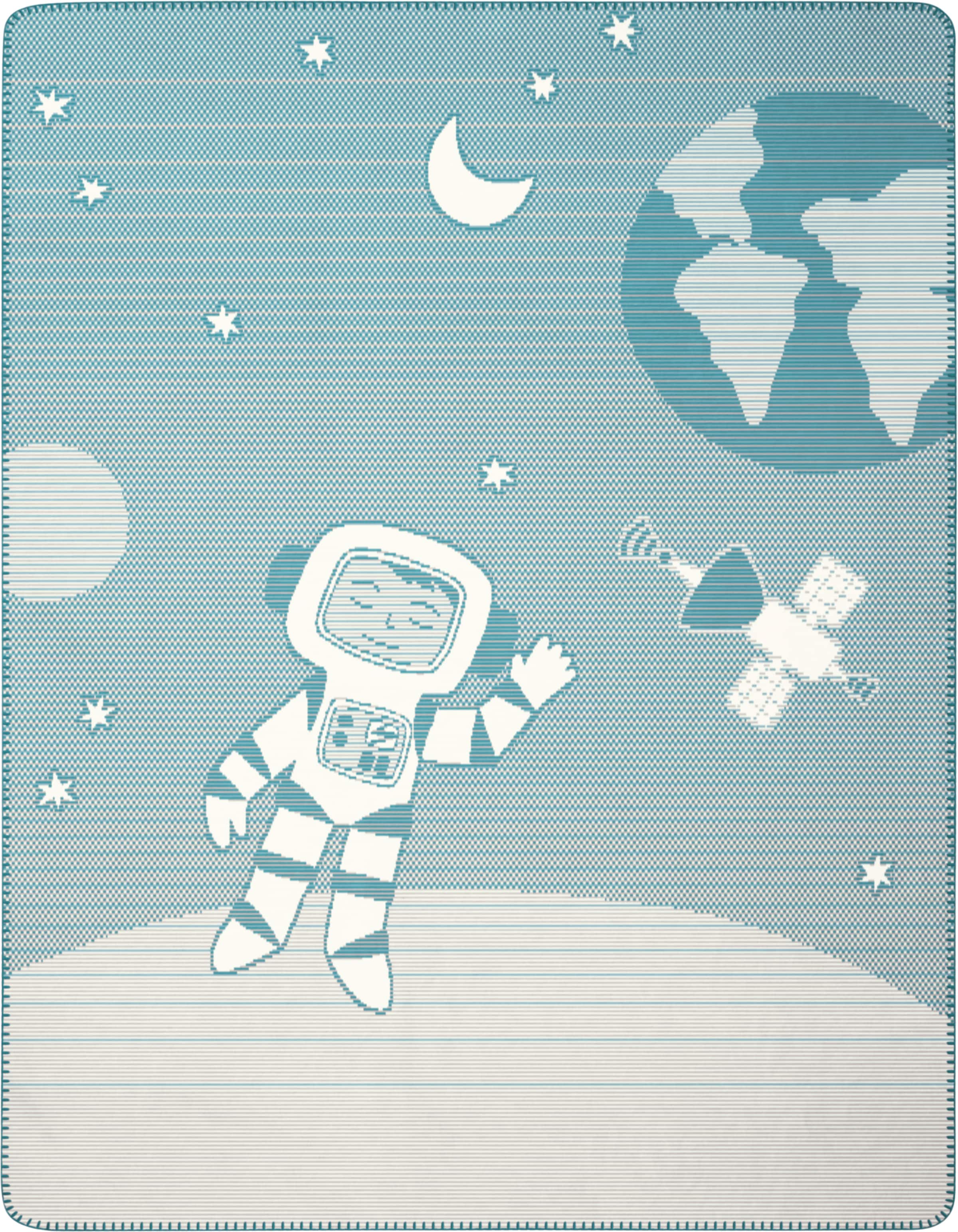 Biederlack Babydecke "Babydecke Spacekid" 75 x 100, mit Zierstich günstig online kaufen
