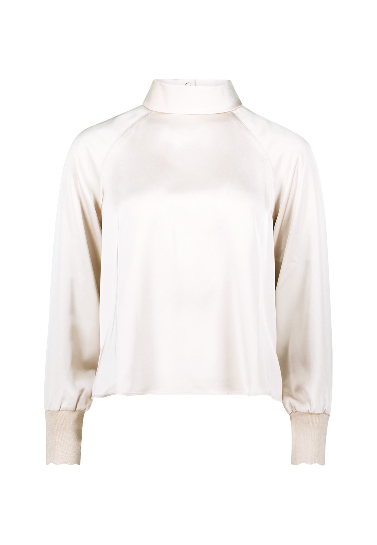 Zero Satinbluse »zero Damen Satinbluse mit Stehkragen«