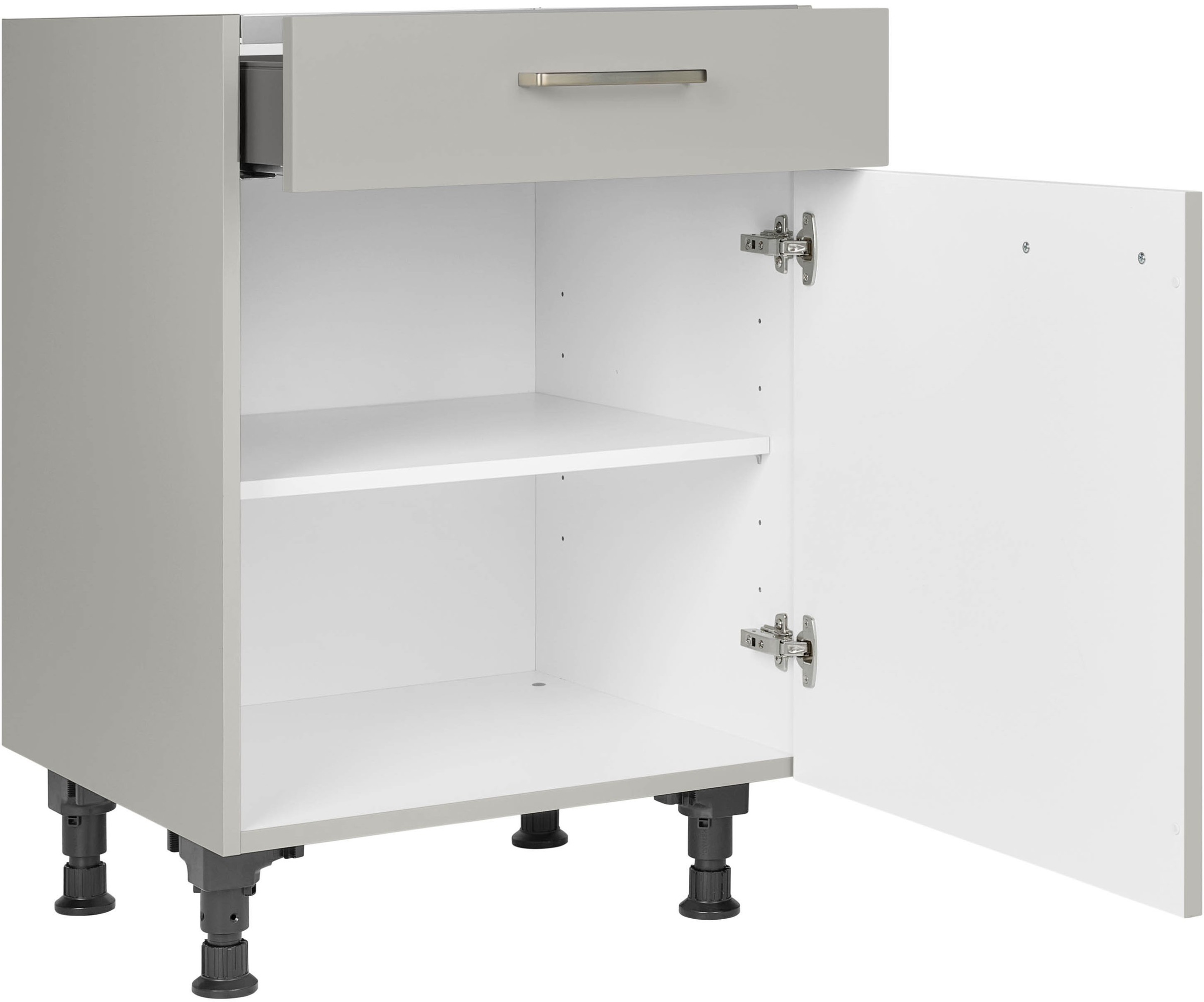 nobilia® Kochfeldumbauschrank »"Touch", mit Schukasten und Tür, Ausrichtung wählbar«, vormontiert, Breite 60 cm
