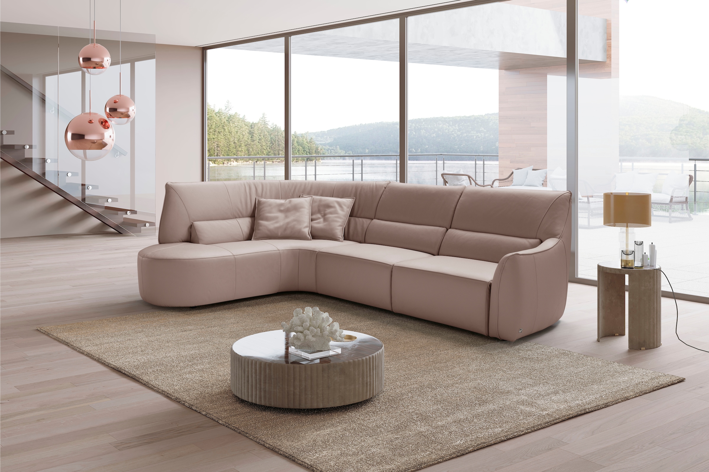 Egoitaliano Ecksofa "Puffy, extravagant & edel, Retro Designsofa, hoher Sit günstig online kaufen
