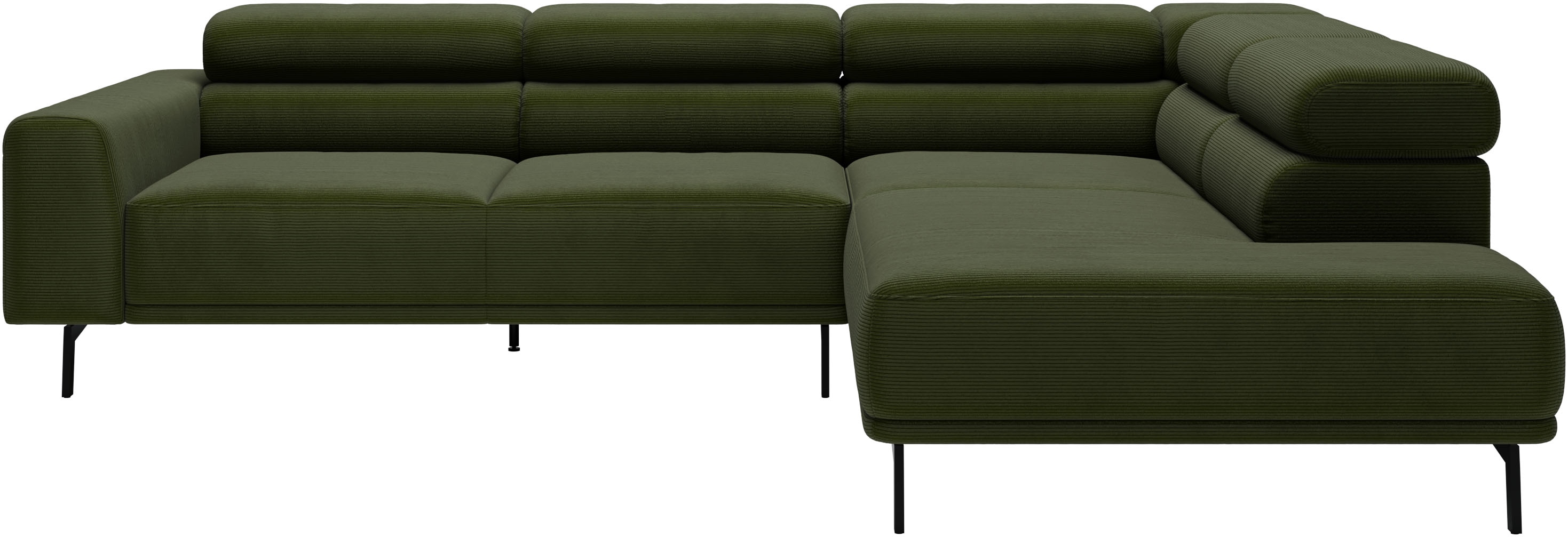 SCHÖNER WOHNEN-Kollektion "Tossa, Modernes Design trifft smarte Funktione, Breite 273 cm" Motorischer Sitzvorzug, Kopfteil-Funktion & Saugroboter-Höhe