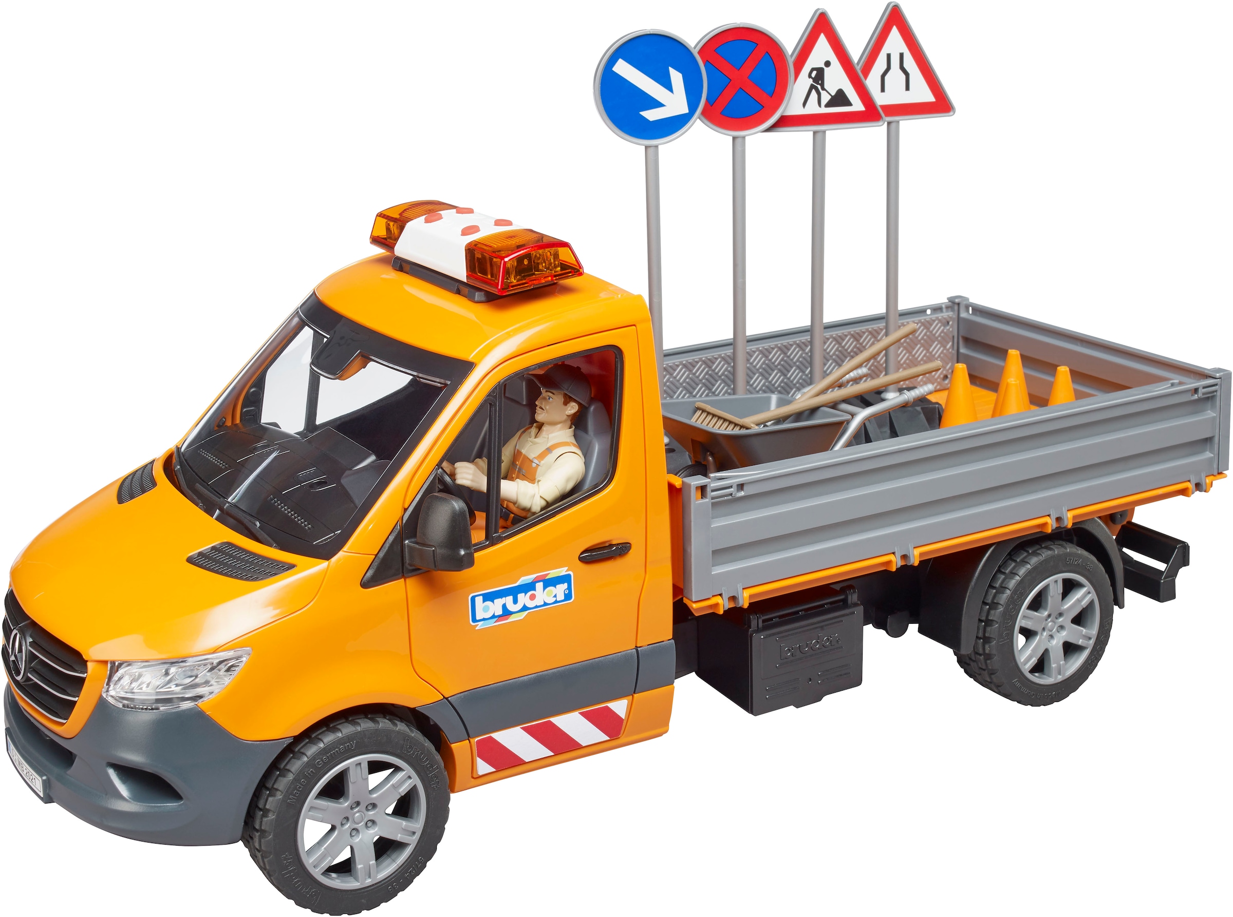 Bruder® Spielzeug-Transporter »MB Sprinter Kommunal mit Fahrer Licht & Sound (02677)«, Mit Licht und Sound; Made in Europe