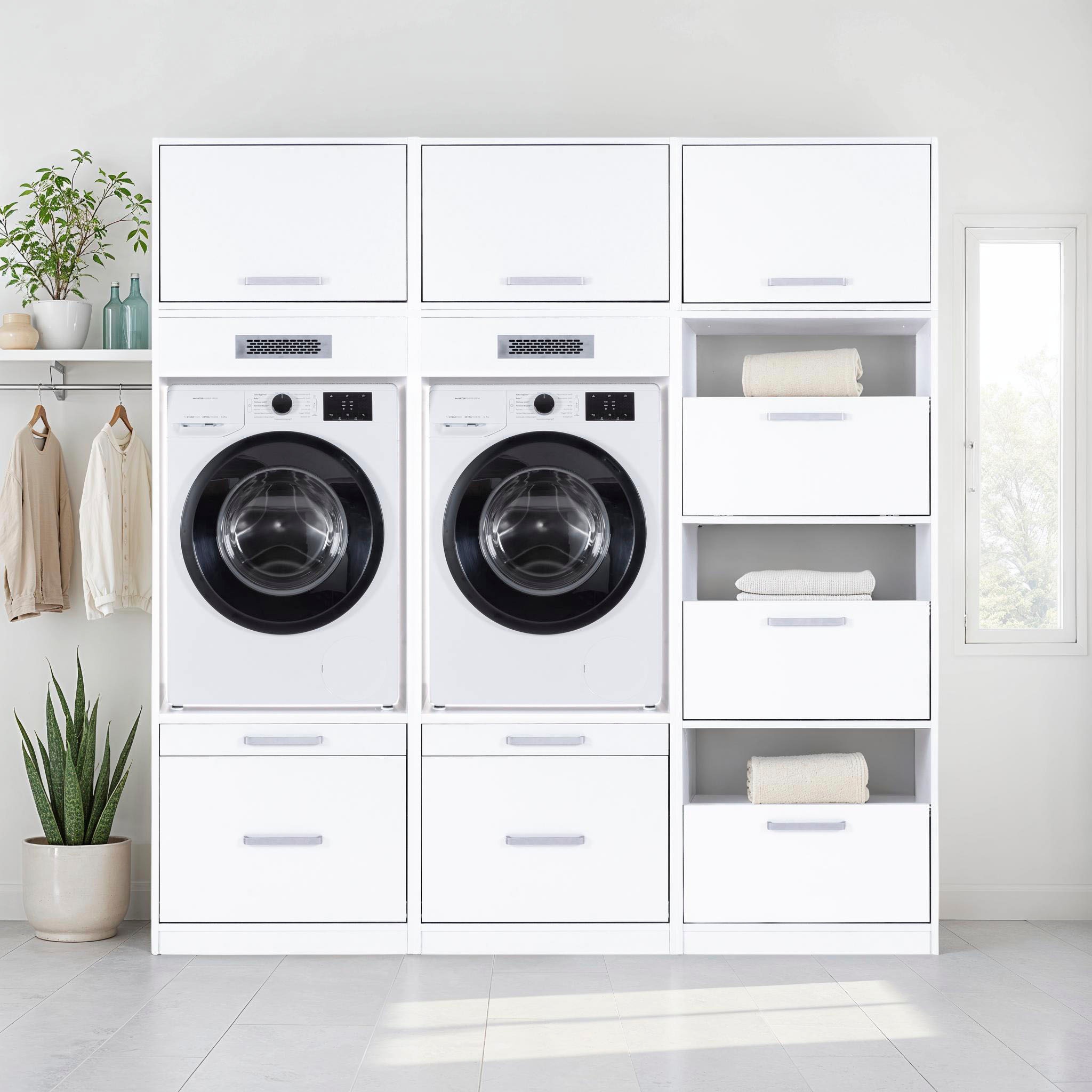 Inter Link Mehrzweckschrank-Set »Norela, Waschmaschinenumbauschrank, Geräteschrank mit Wäscheschrank« 6 Stk. tlg.