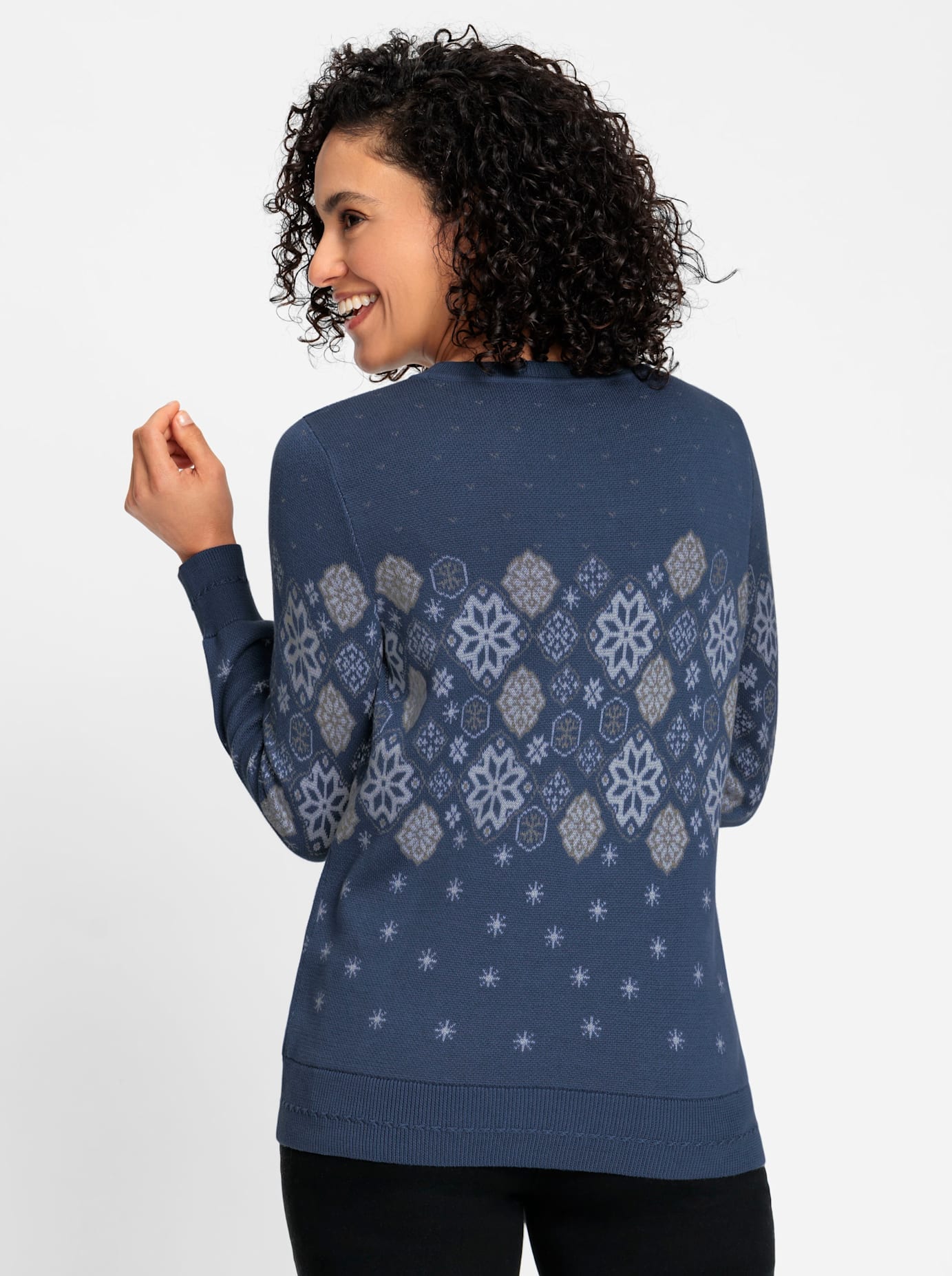 Inspirationen Rundhalspullover »Jacquard-Pullover«