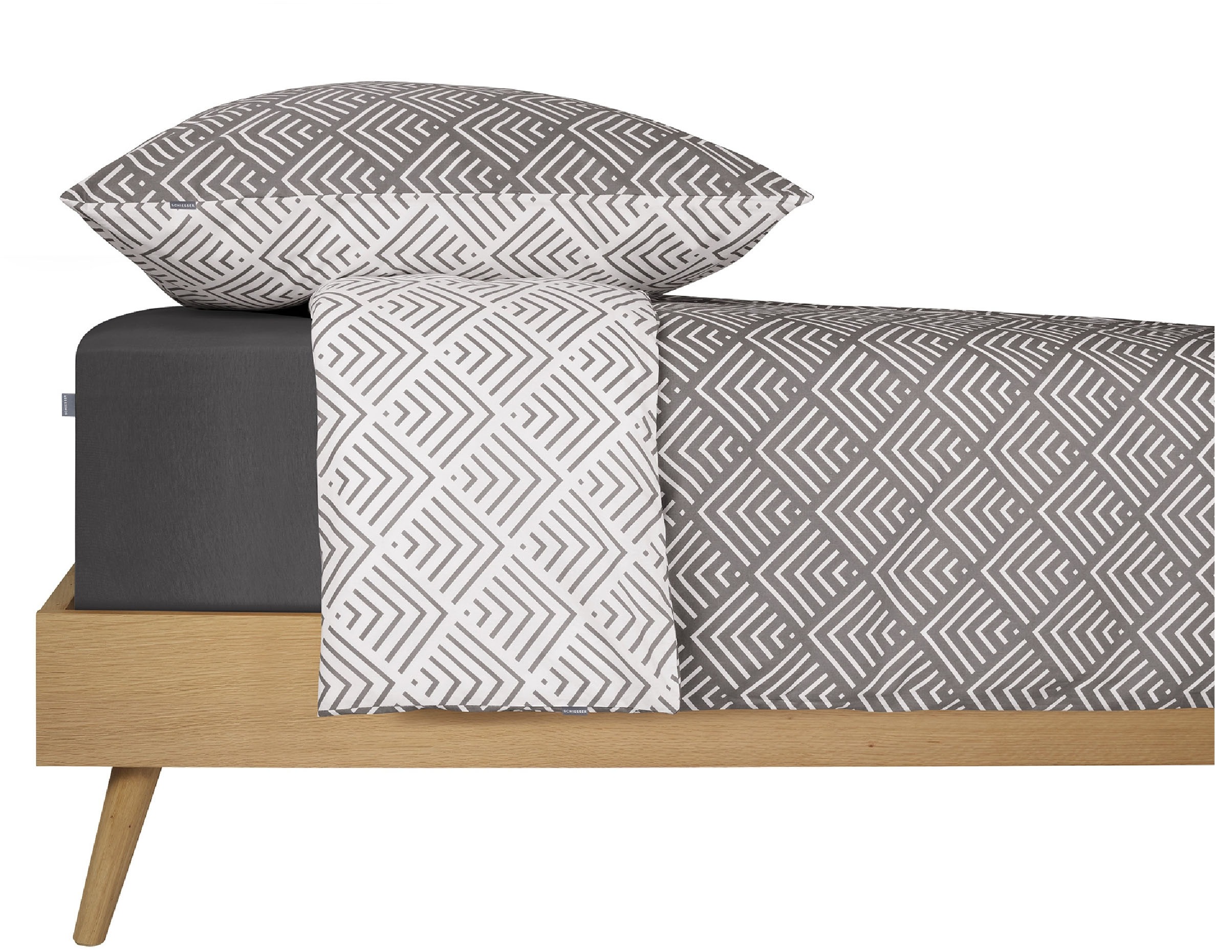 Schiesser Bettwäsche "Mabel aus weicher Baumwolle mit abstraktem Muster" 2 günstig online kaufen