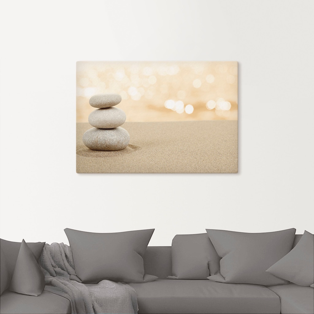 Artland Wandbild »Zen Steine im Sand«, Zen, (1 St.)