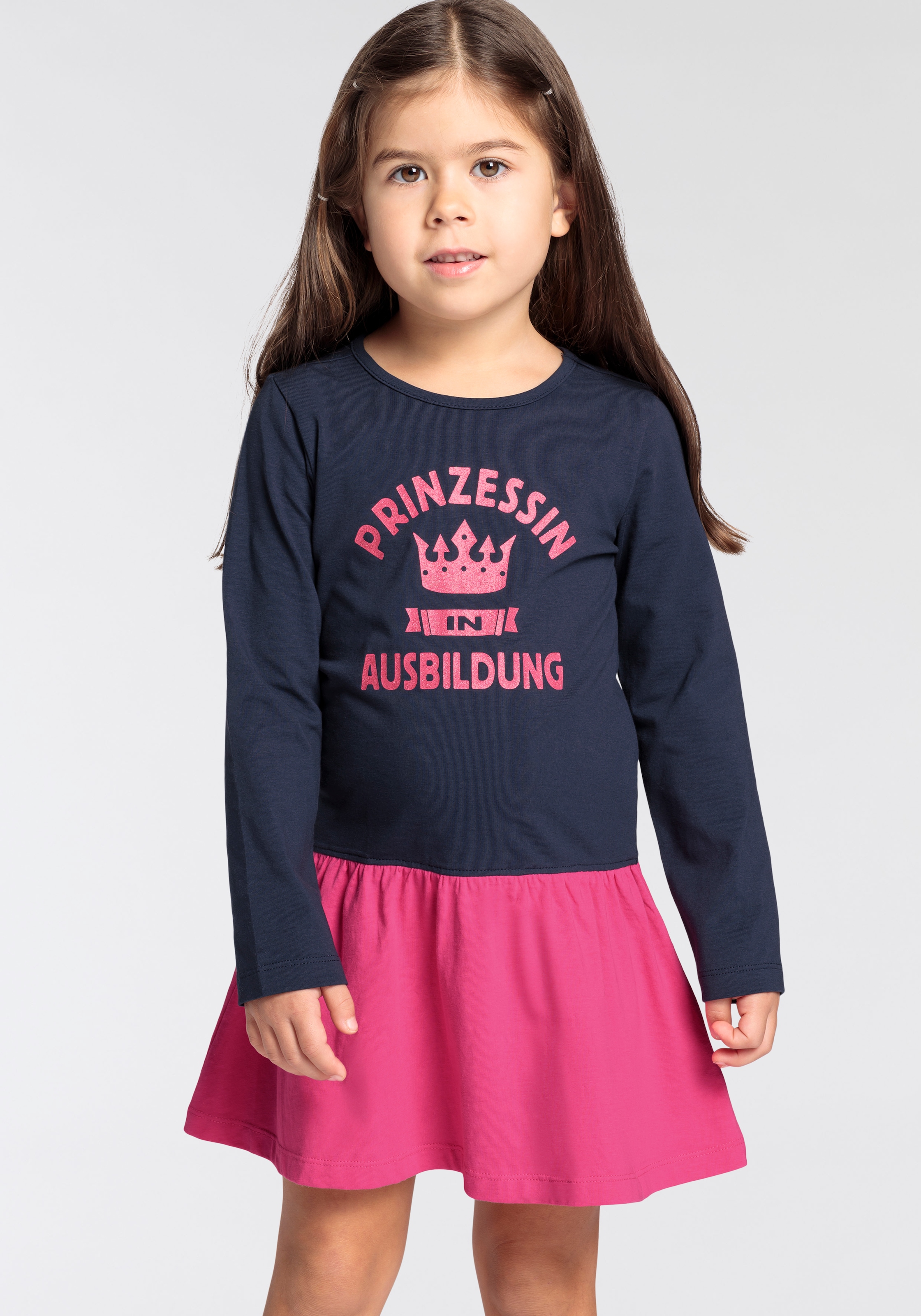 KIDSWORLD Jerseykleid »PRINZESSIN IN kleine Mädchen Sprüchedruck | bestellen AUSBILDUNG«, online für BAUR