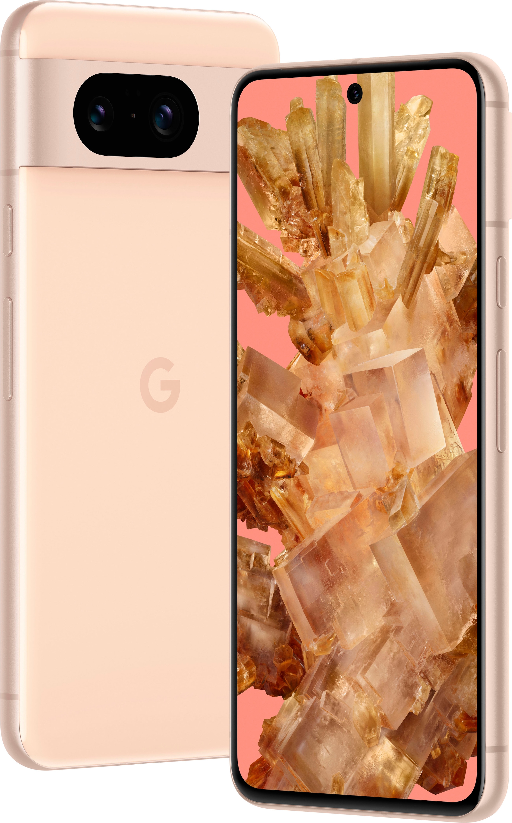 Google Smartphone »Pixel 8, 128GB«, rose, 15,7 cm/6,2 Zoll, 128 GB Speicherplatz, 50 MP Kamera